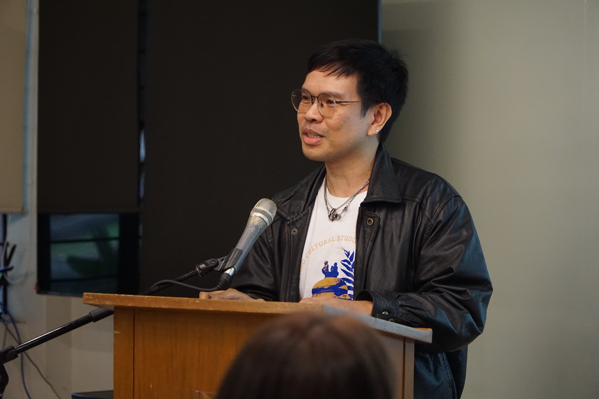 Dr Charlie Samuya Veric giving his opening remarks on the first day of the Lit Fest