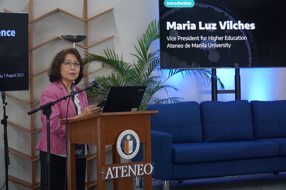 Dr Maria Luz C Vilches greets the delegates for the two-day pre-conference workshops