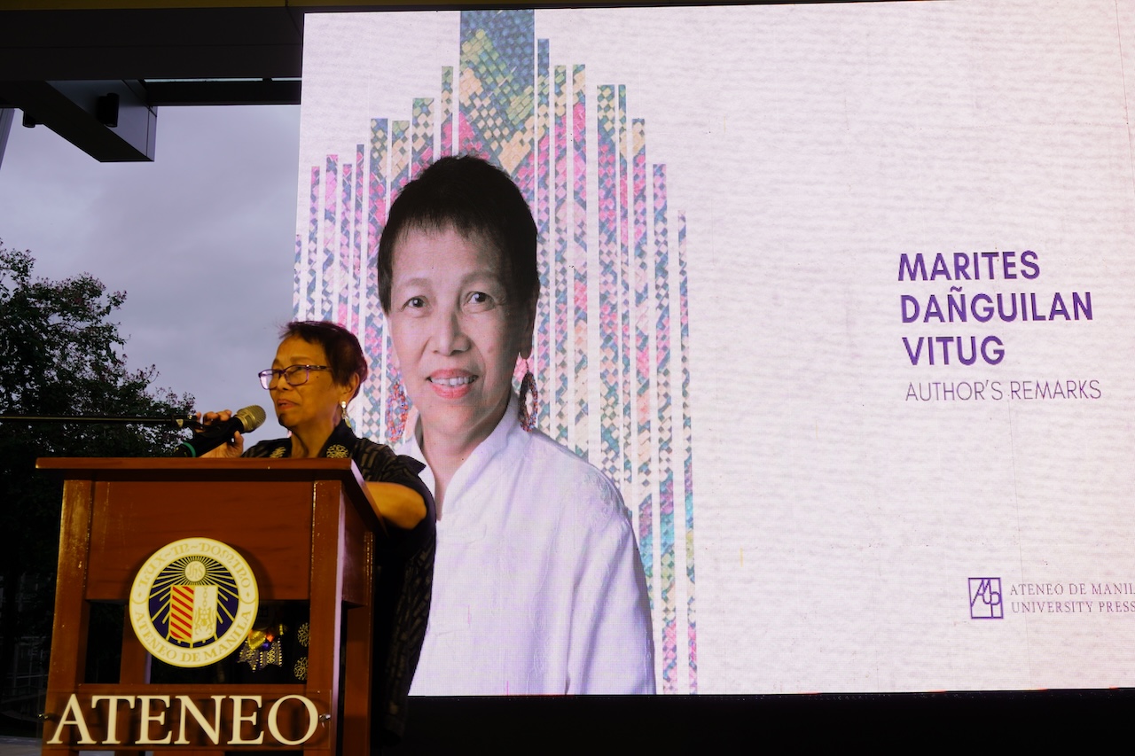 Dr Marites Dañguilan Vitug, author of Unrequited Love: Duterte’s China Embrace, delivers the evening’s closing remarks