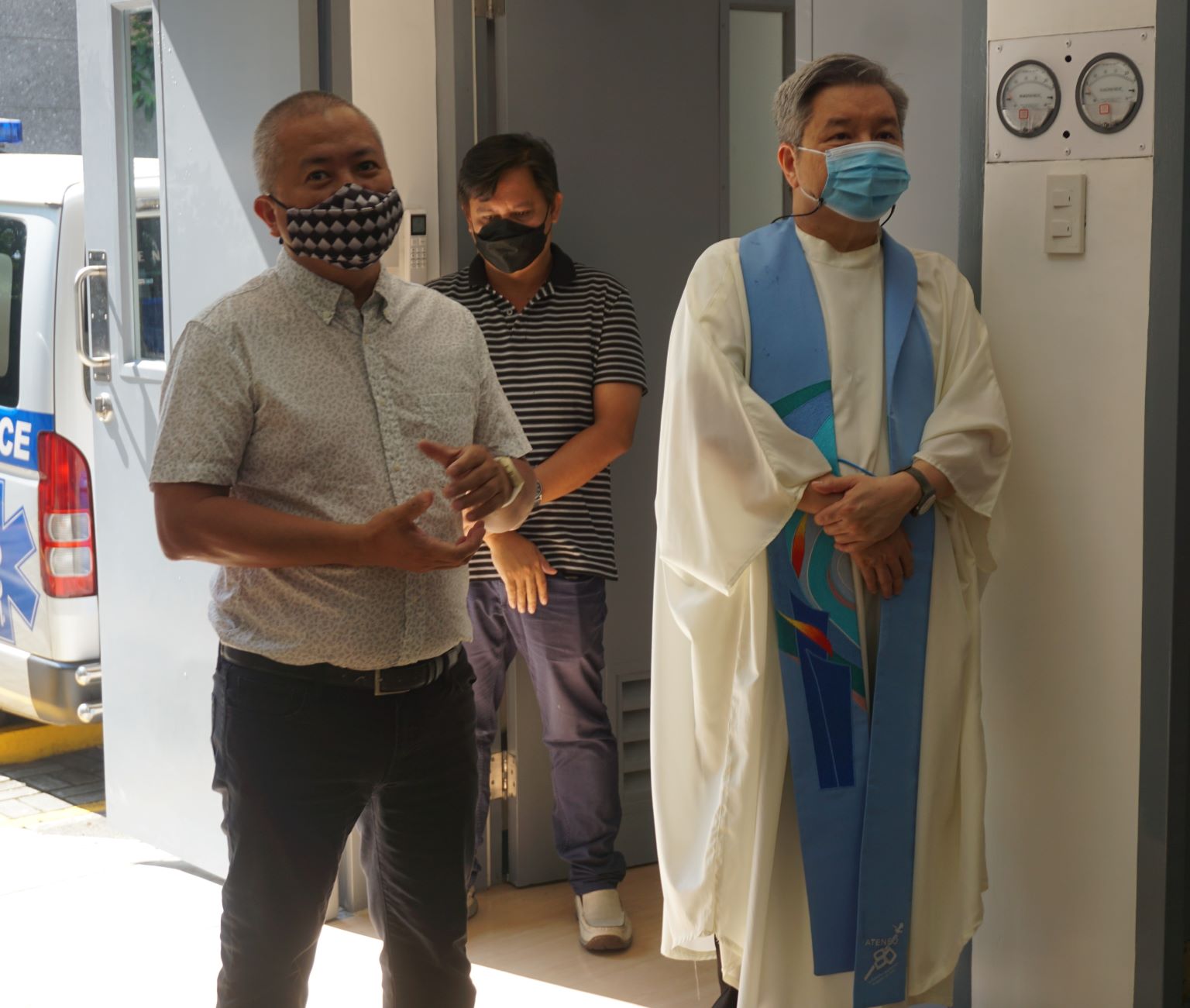 University President Fr Roberto C Yap with Dr Norman Dennis Marquez