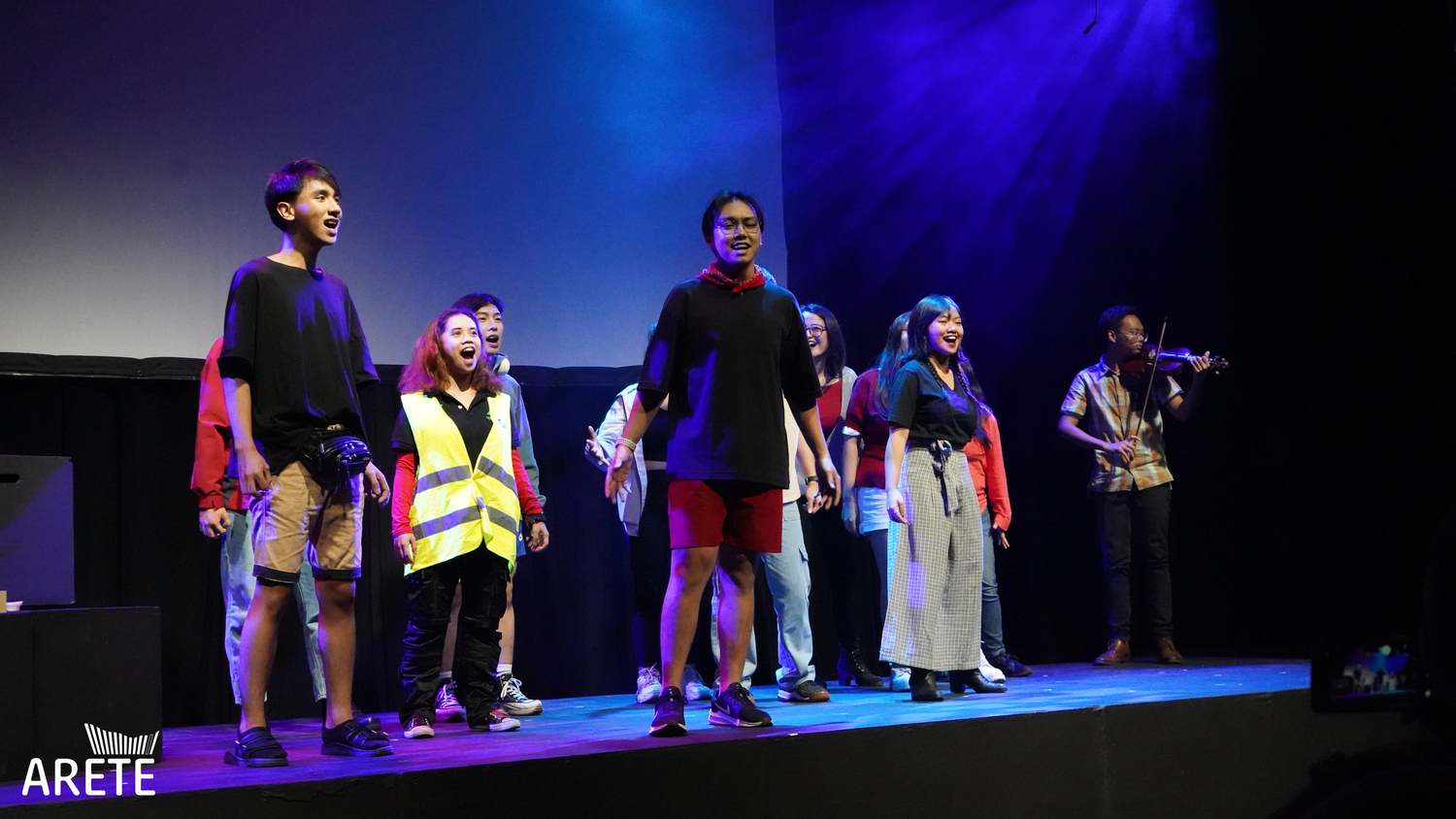 A student performance at one of 6th Noel's Pocket Stages