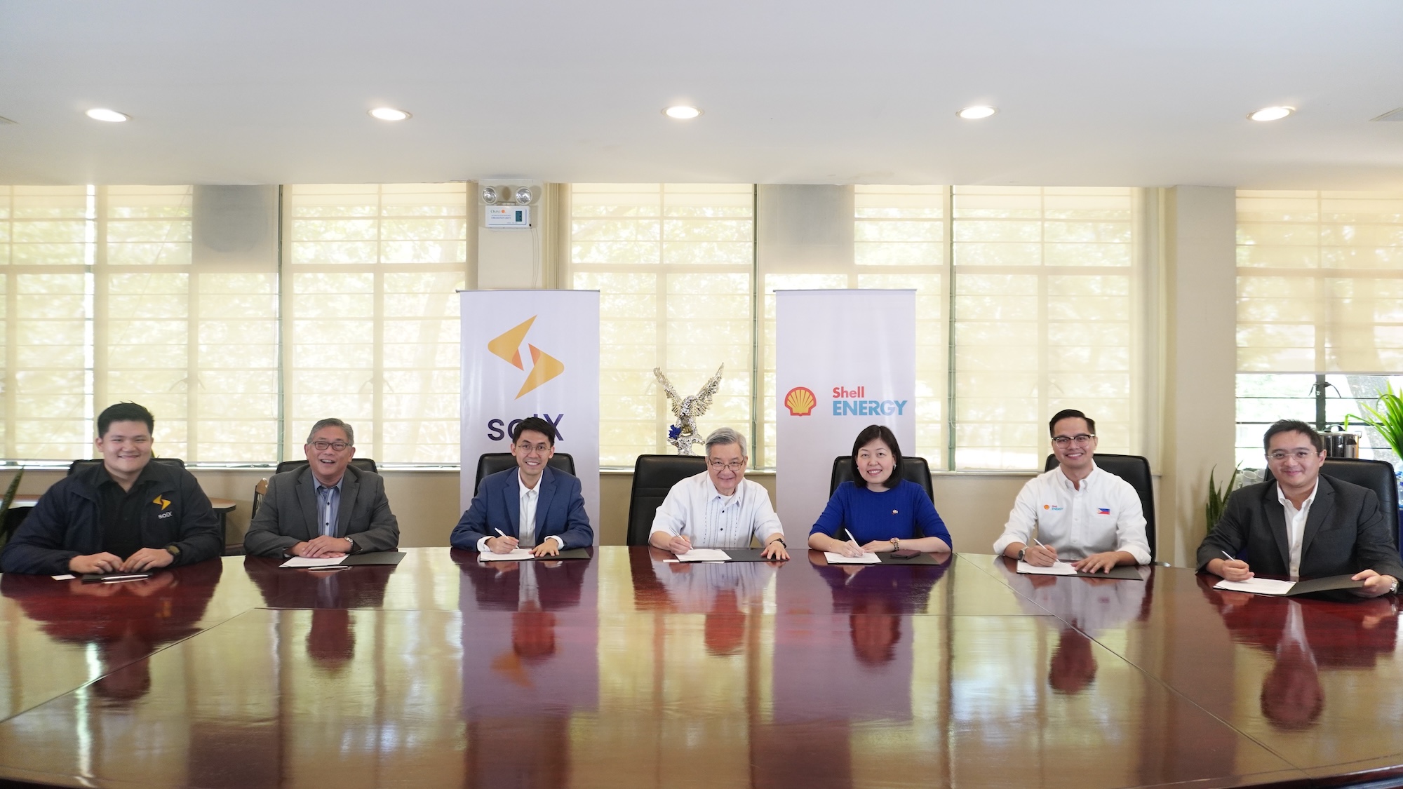 Ateneo, SolX, and Shell representatives at the supply agreement signing