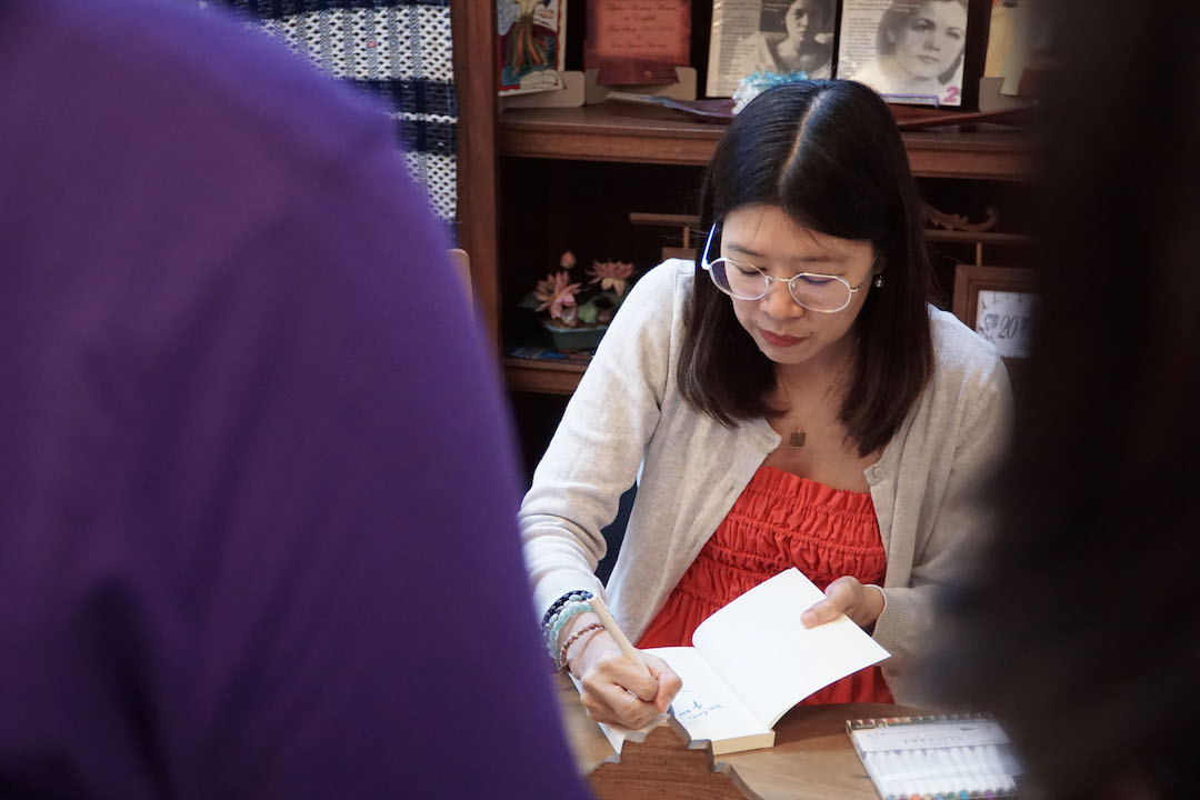 The author during the book signing