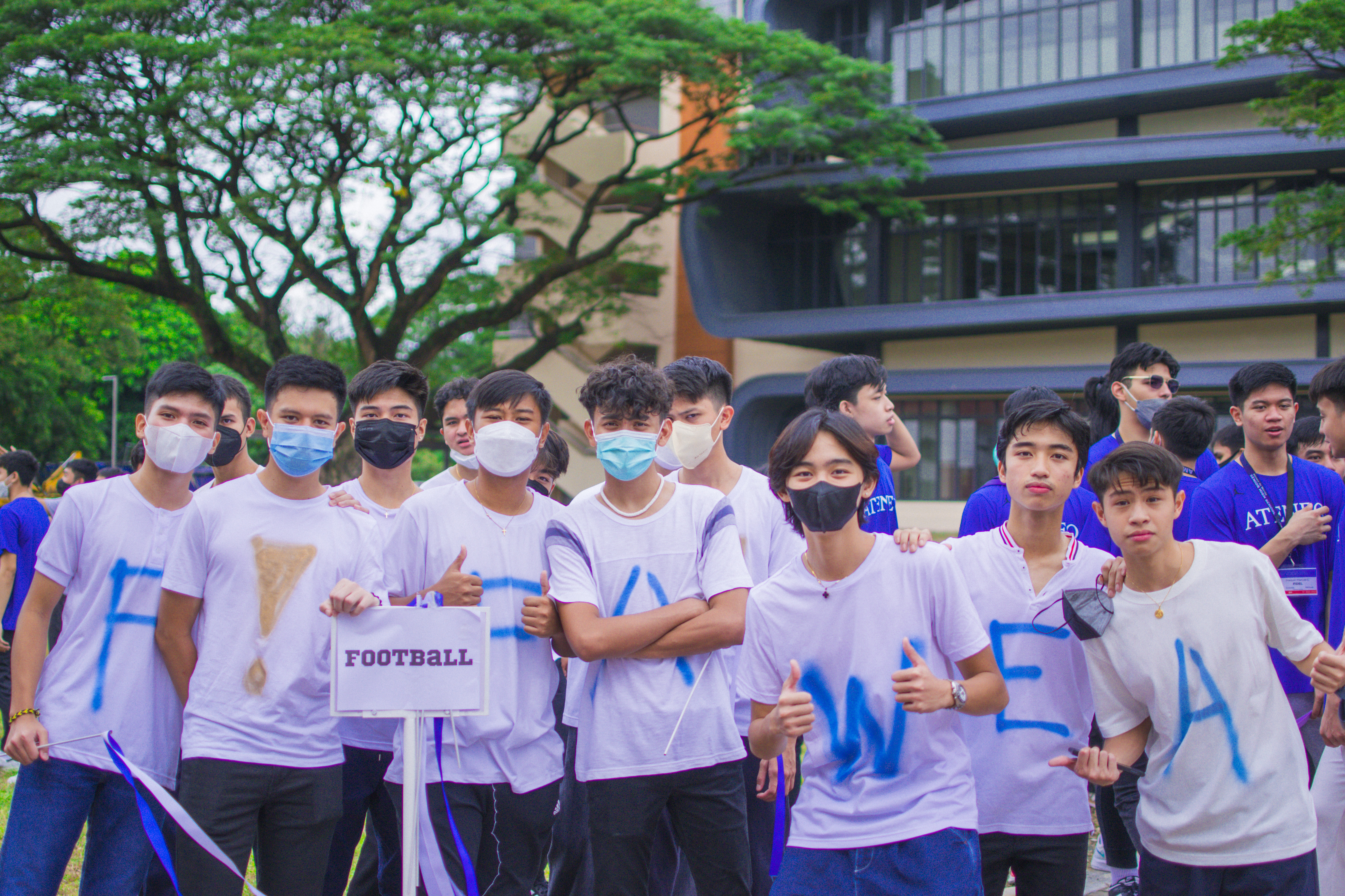 The boys' football team 