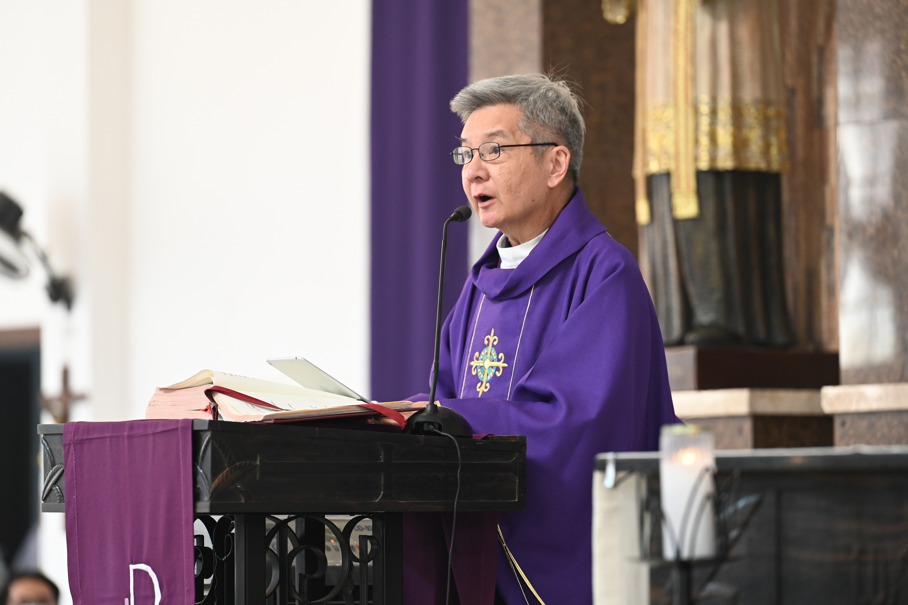 The Way of the Cross begins with a Mass in the AJHS St. Stanislaus Kostka Chapel