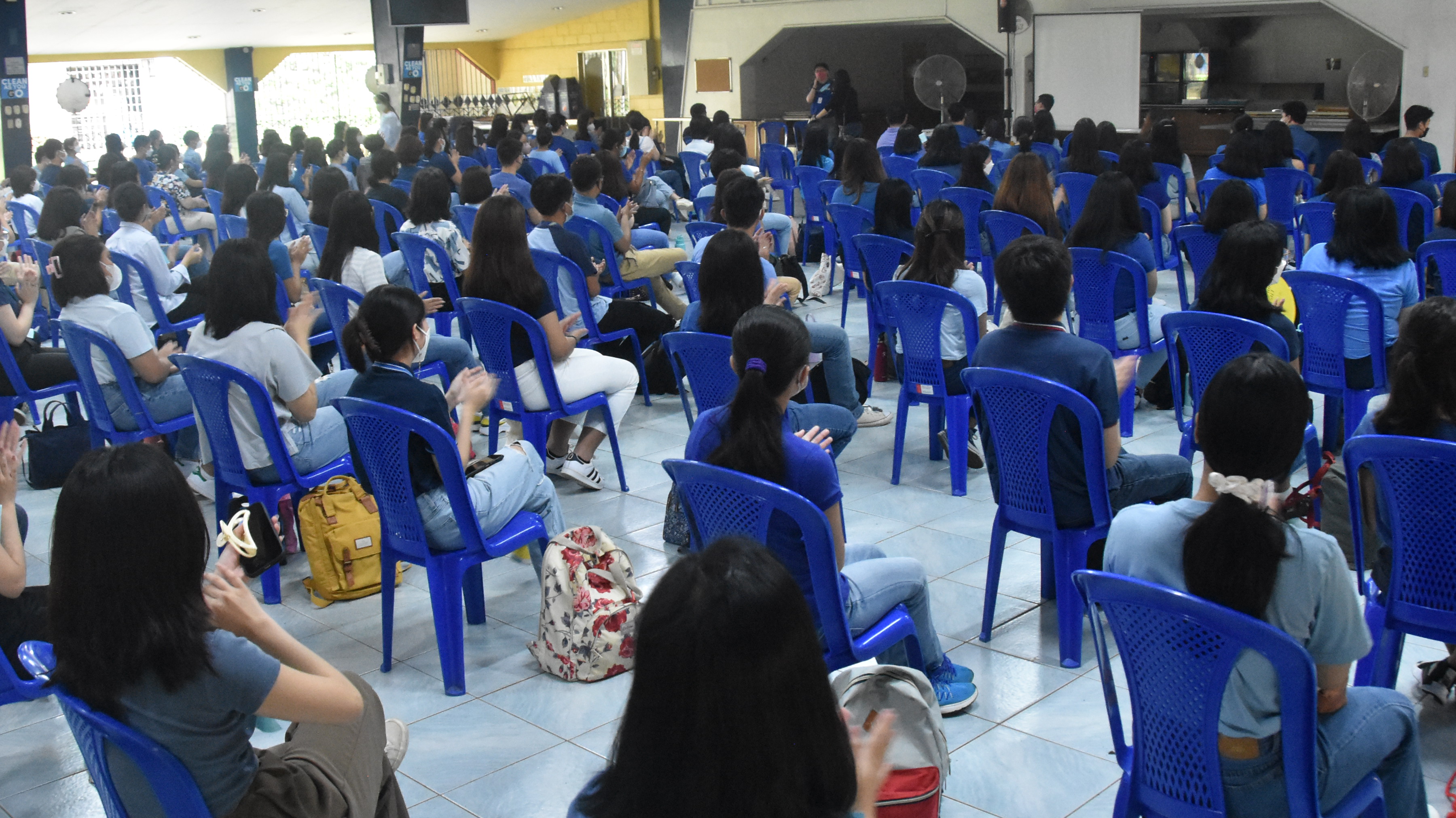 ISAC session for grade 11 at the high school cafeteria 