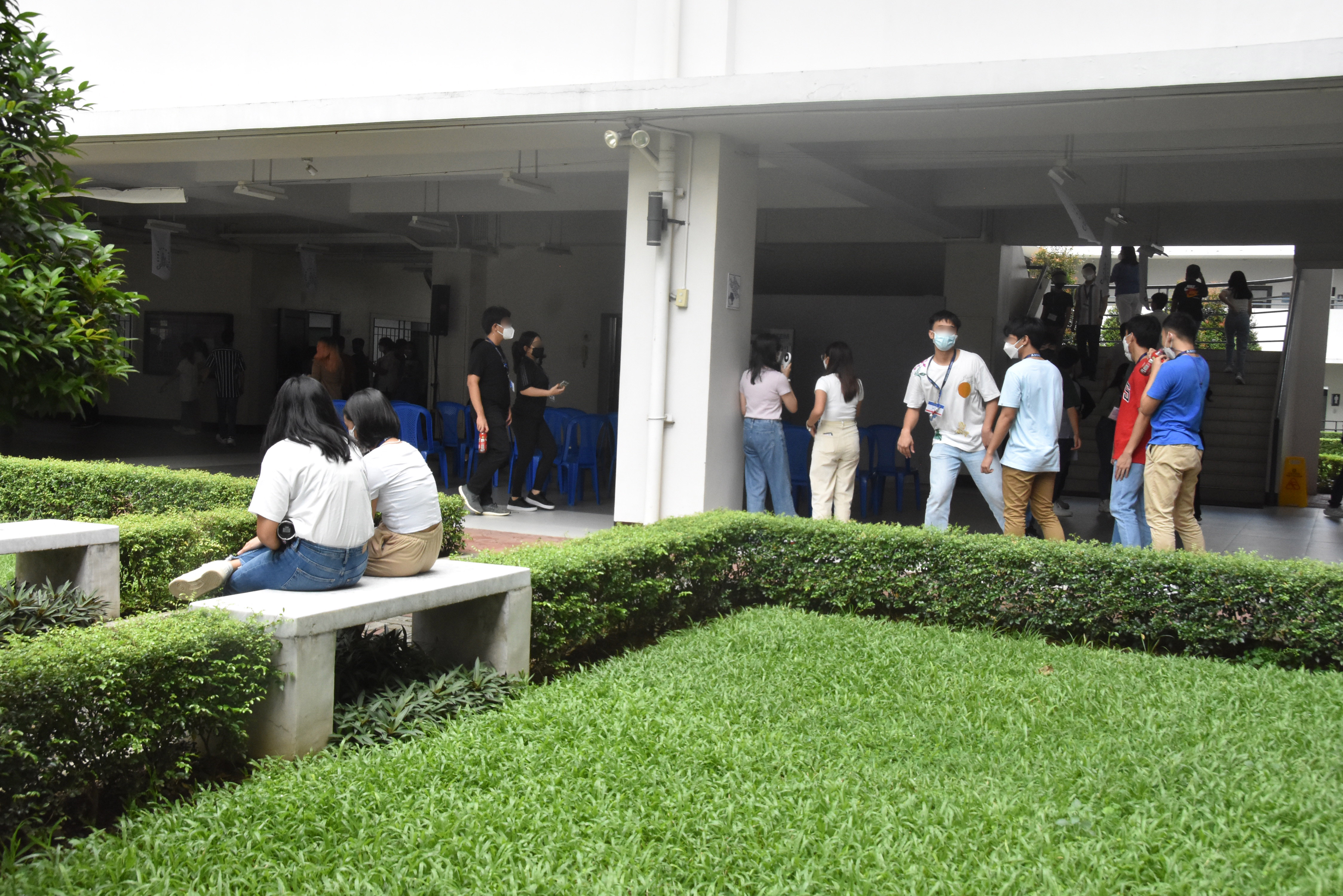 The foyer and the St. Ignatius Courtyard 