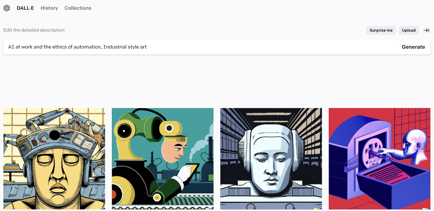 Images generated by prompt using Dall-E