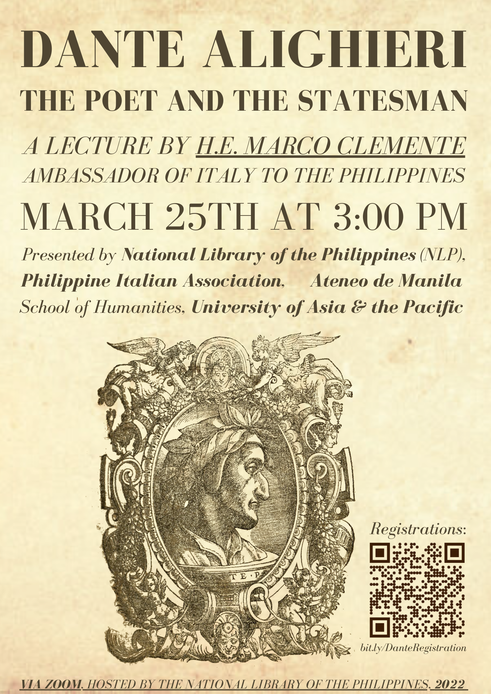 Dante Alighieri Lecture Poster