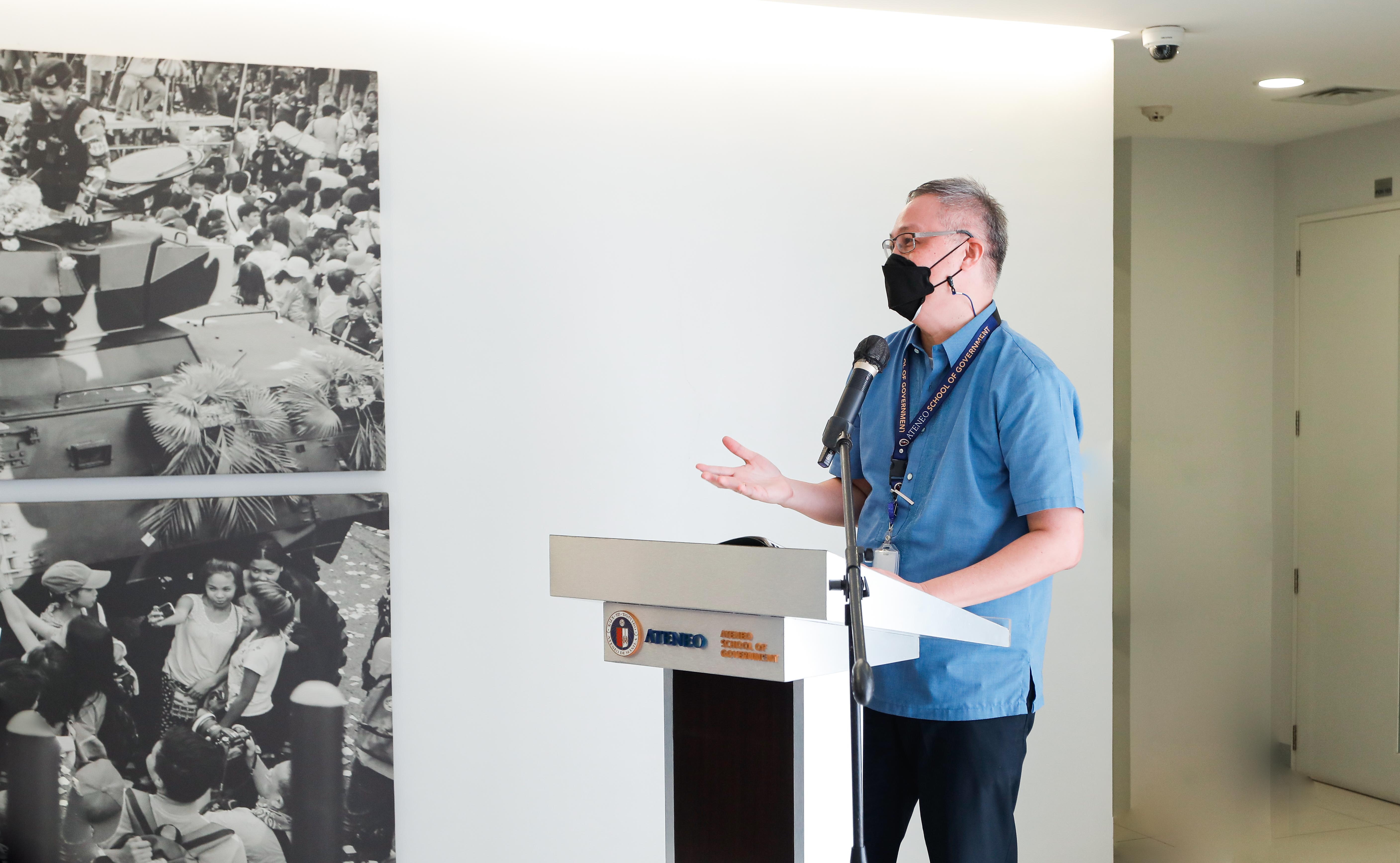 ASOG Dean Randy delivers speech during the Turnover Ceremony