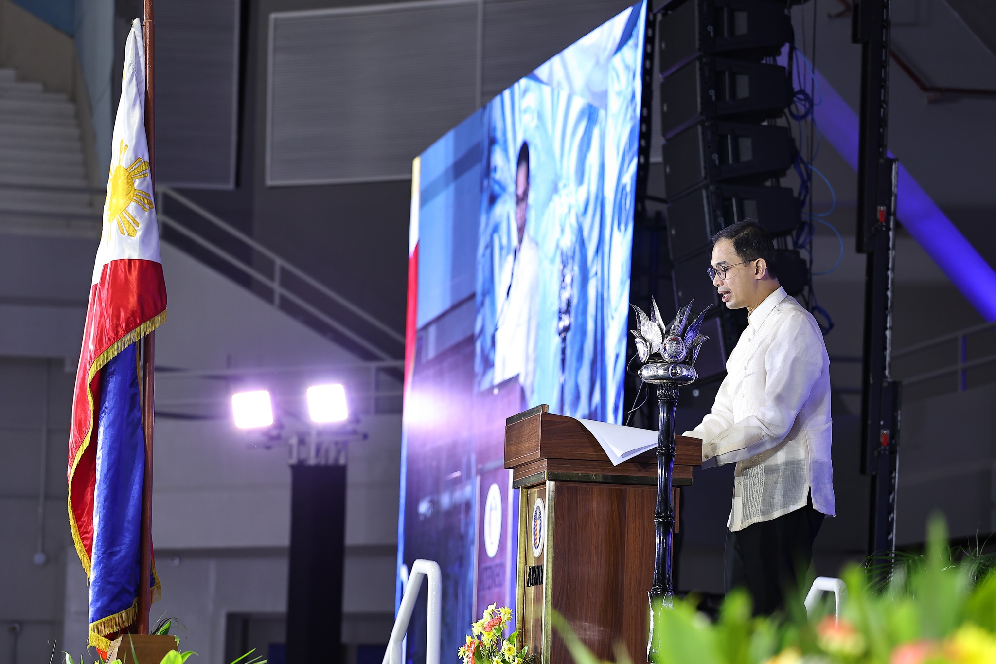 Philip "Boyet" Dy delivers his message to AGS Batch 2025