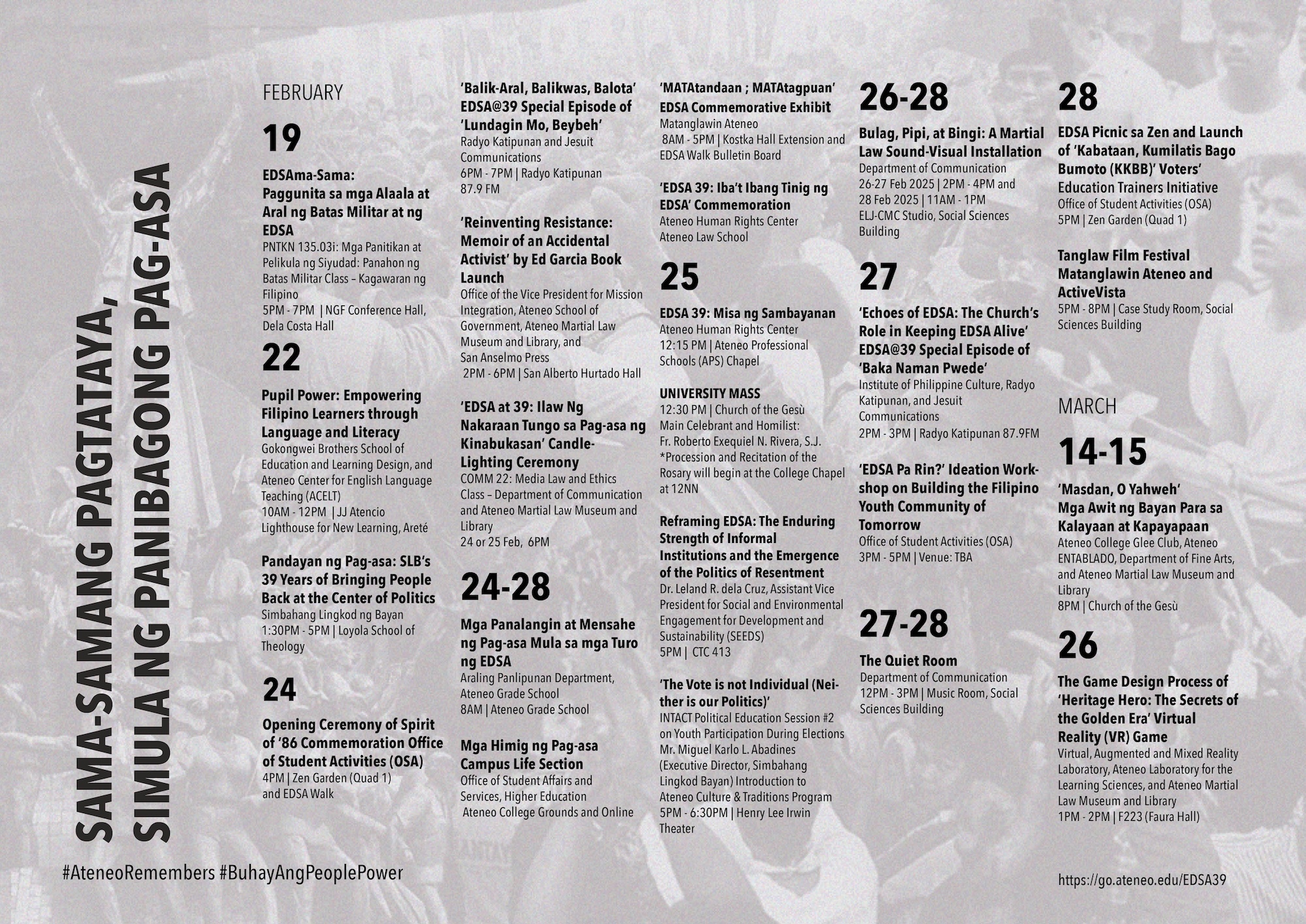 EDSA@39 Calendar