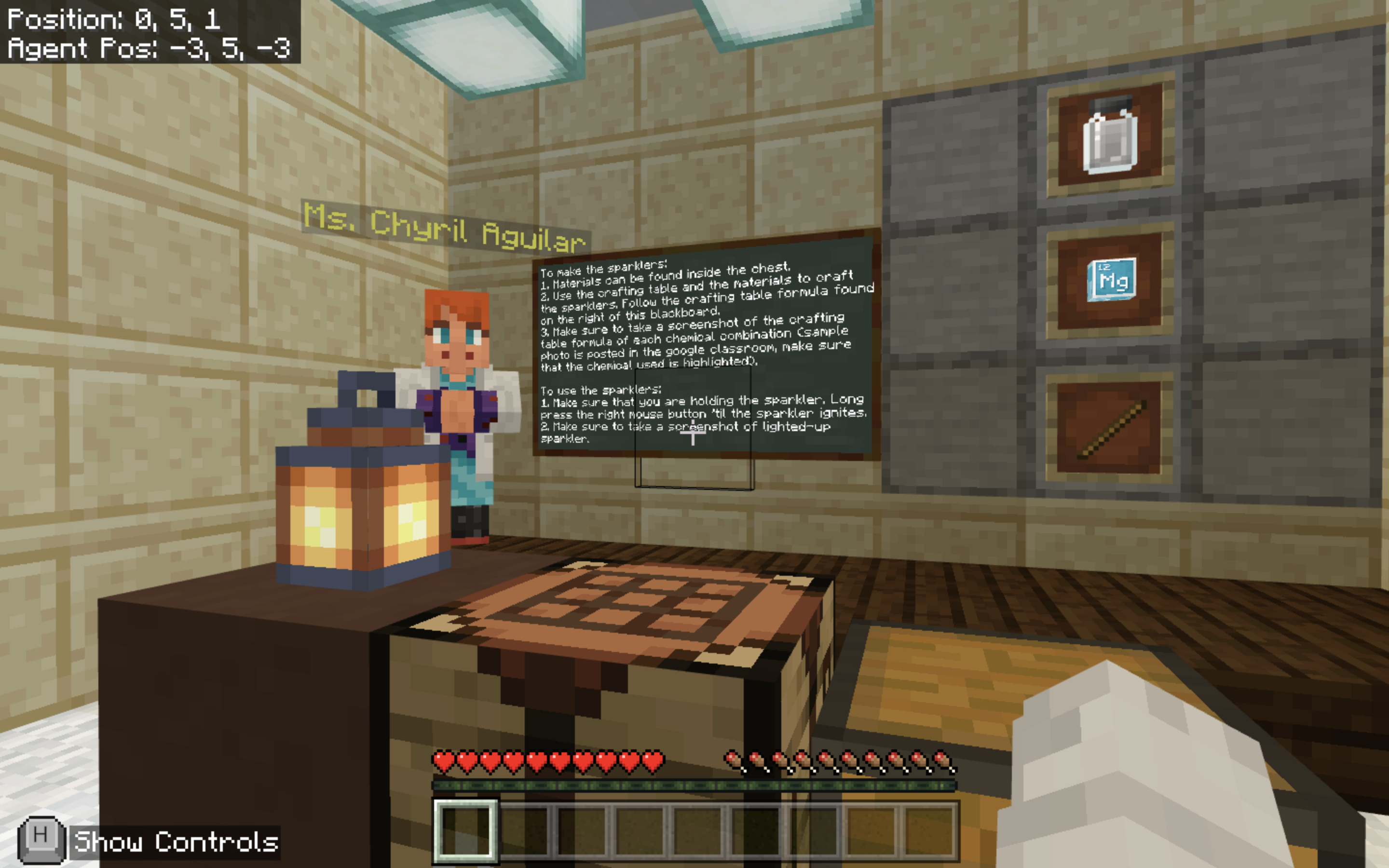 A flame test in the Minecraft world  