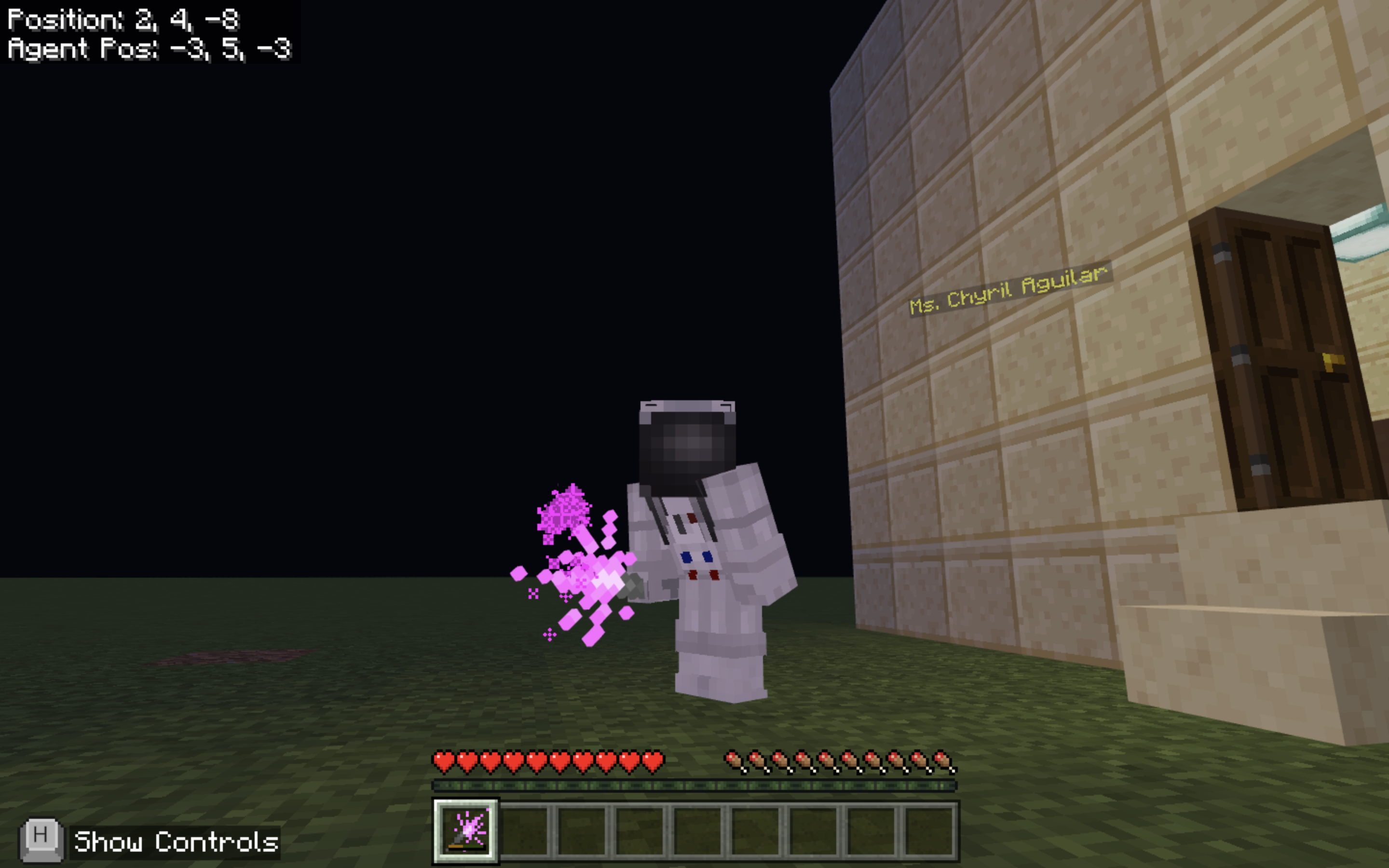 A flame test in the Minecraft world  