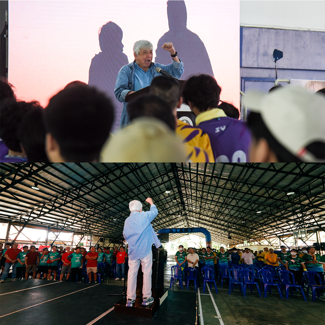 Fr. Bert Ampil SJ talks to AJHS fathers and sons at the start of “The Amazing Raise” Grade 9 bonding activity  