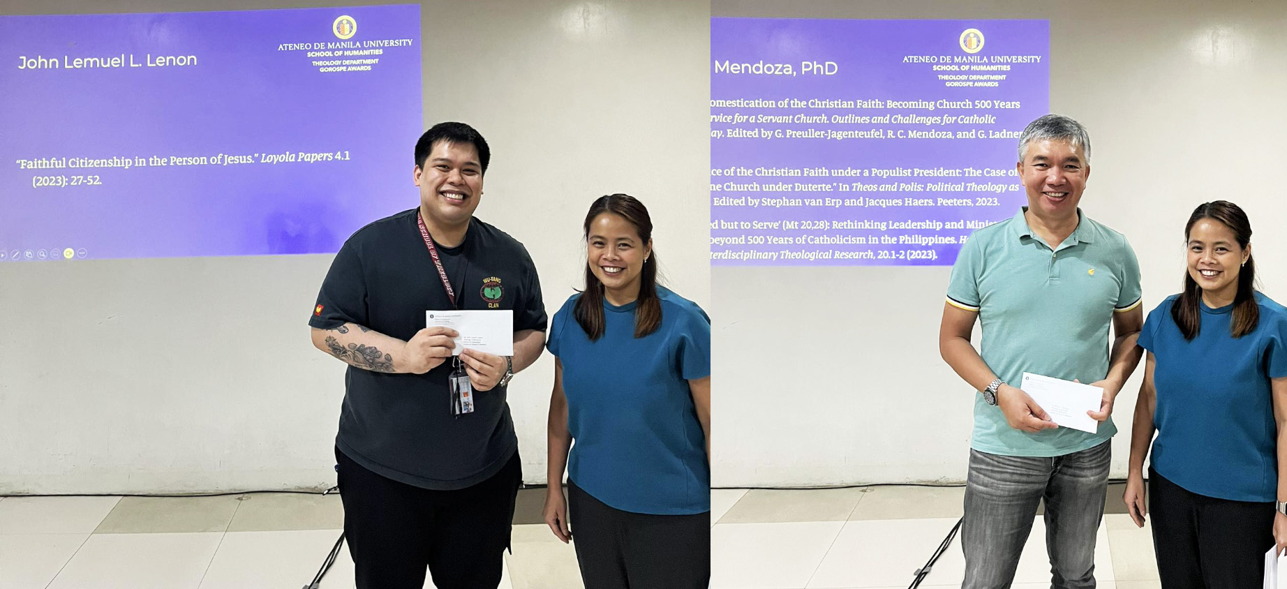 Awardees Lenon and mendoza