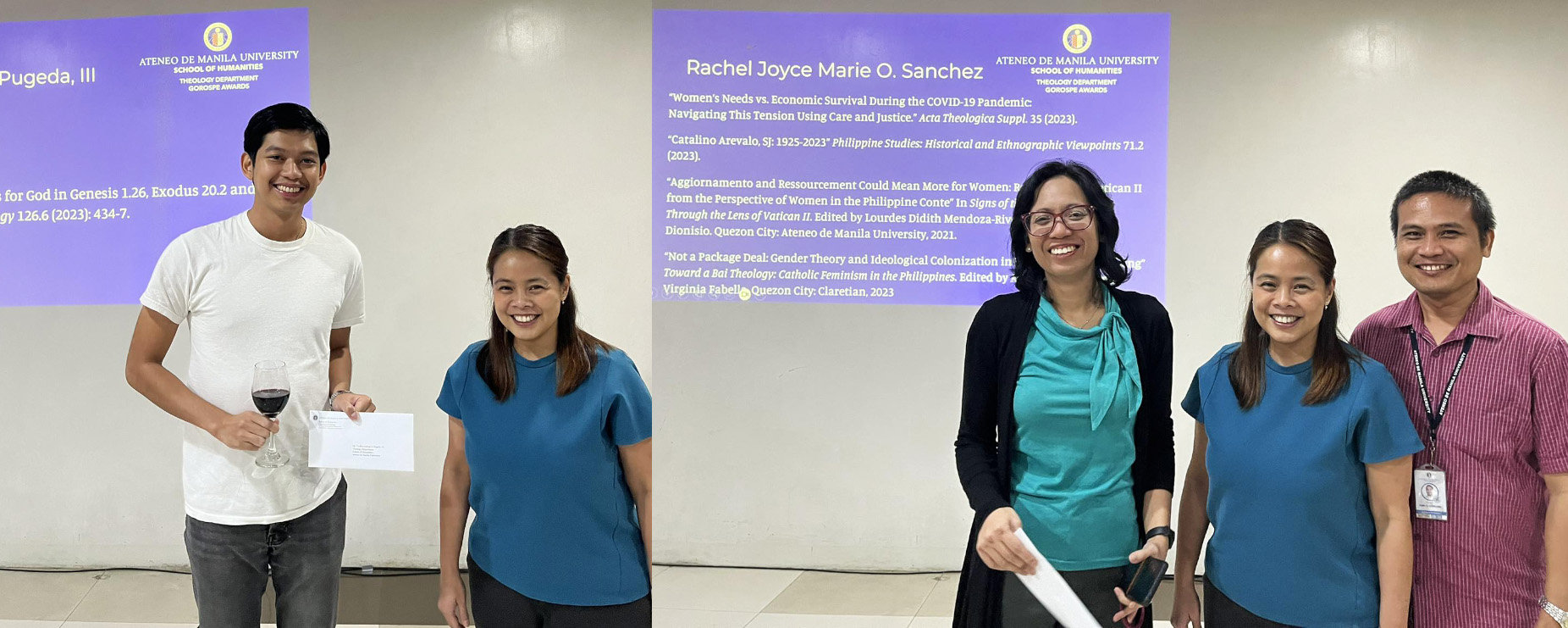 Awardees Pugeda and Sanchez