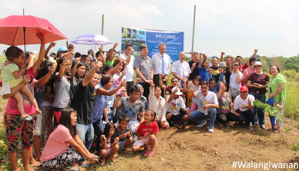 Fr Ben at the groundbreaking of a GK-Ateneo community, also a few years ago