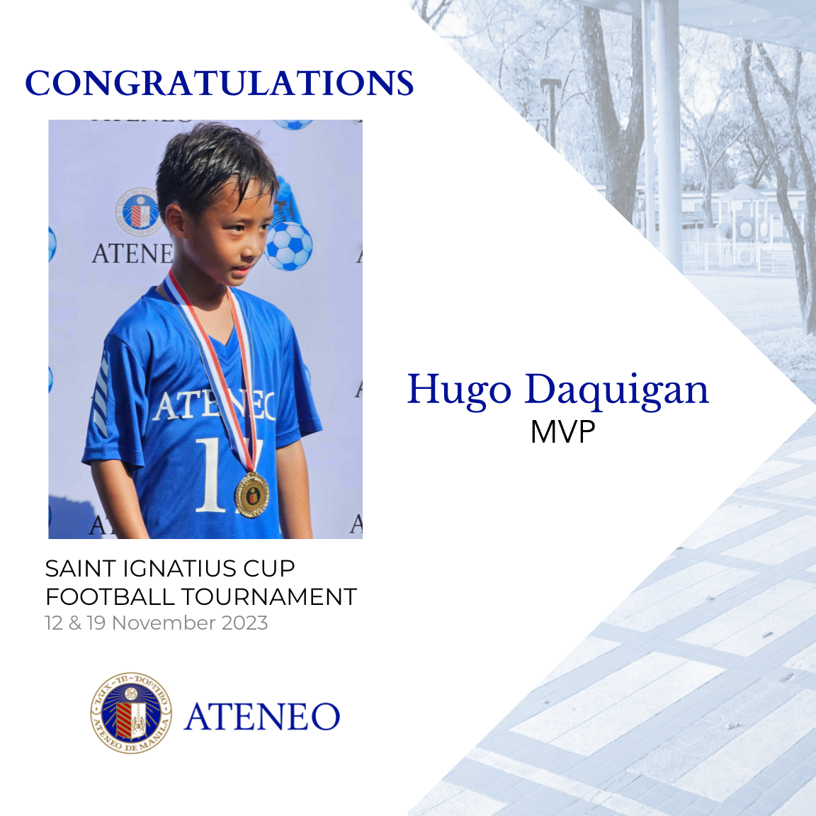 Saint Ignatius Cup MVP Hugo Daquigan 