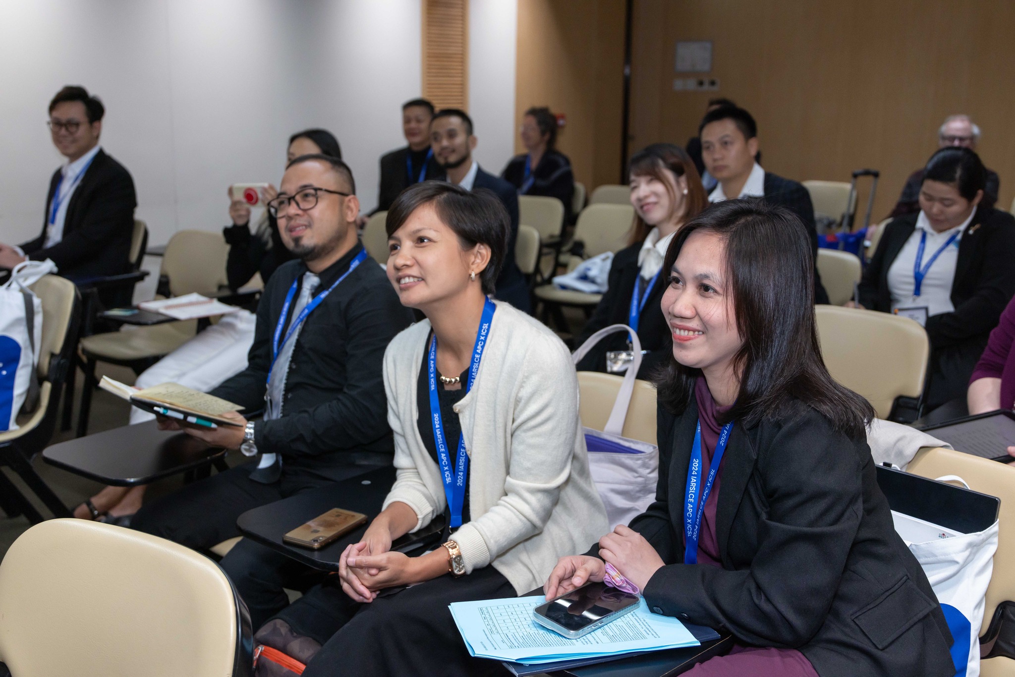 Front row form left: Mr. Jomell Caramancion, Ms. Bernadette Ilao, and Ms Dickel Dagoc at the Service-Learning Conference in Hong Kong    