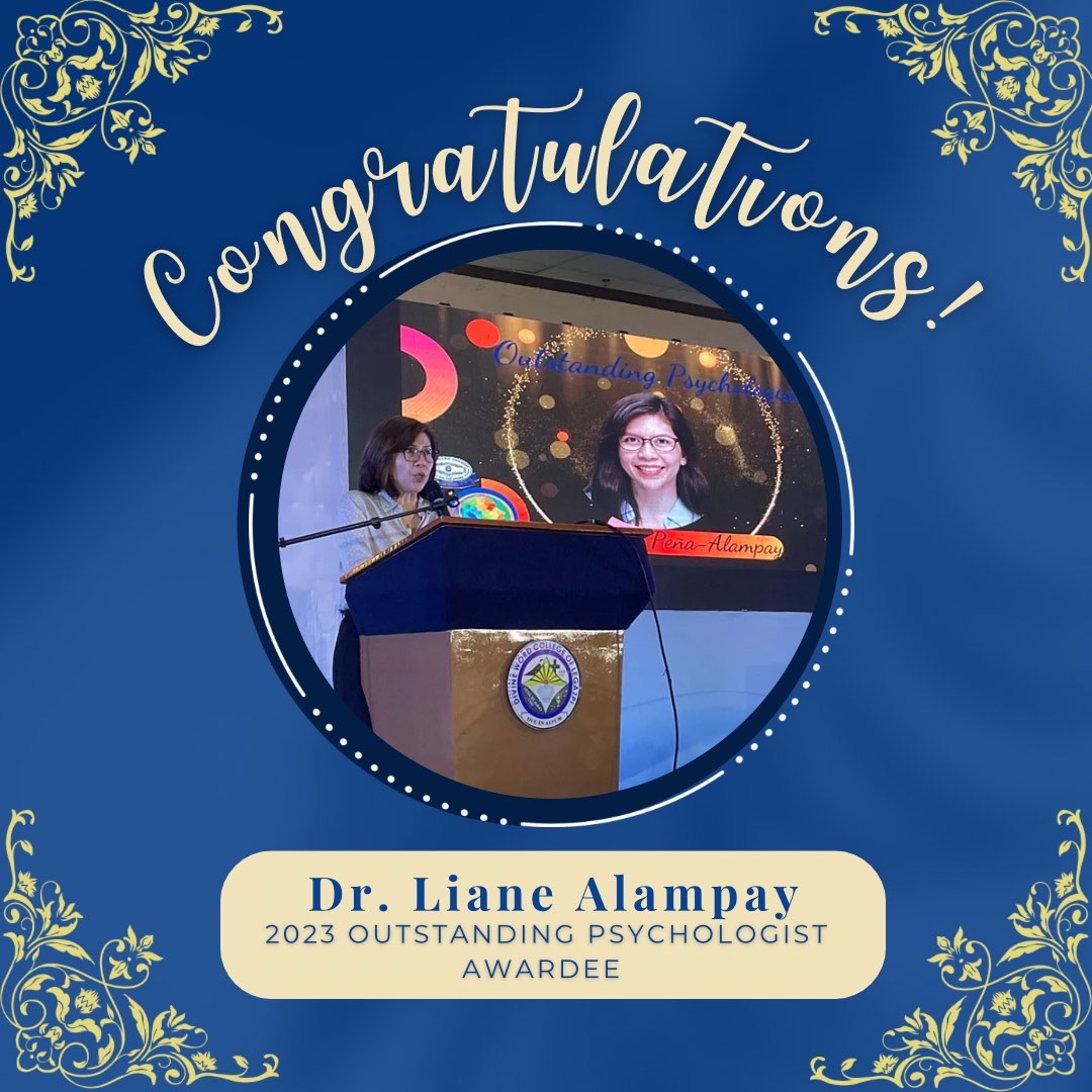Dr. Edith Liane P Alampay named as 2023 Outstanding Psychologist Awardee