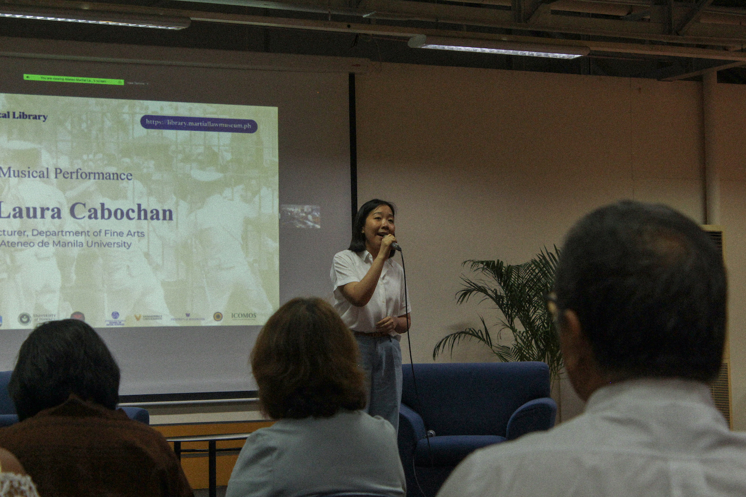 Dr Laura Cabochan performs