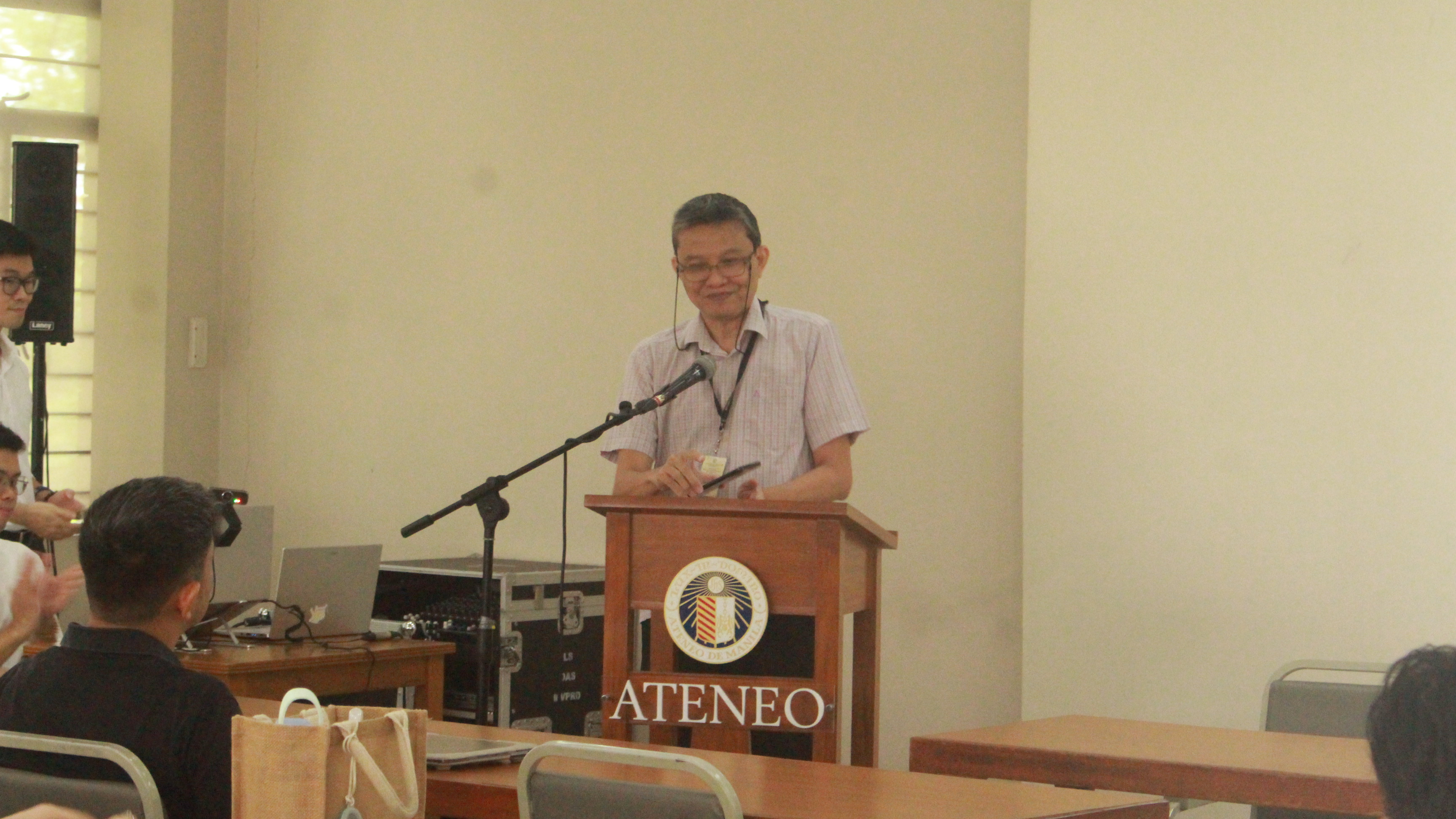 Dr. Leland Joseph Dela Cruz, AVP for Social&nbsp;Development, Environment, and Community Engagement welcomed the event participants. Photo by Emirozz Labaria.
