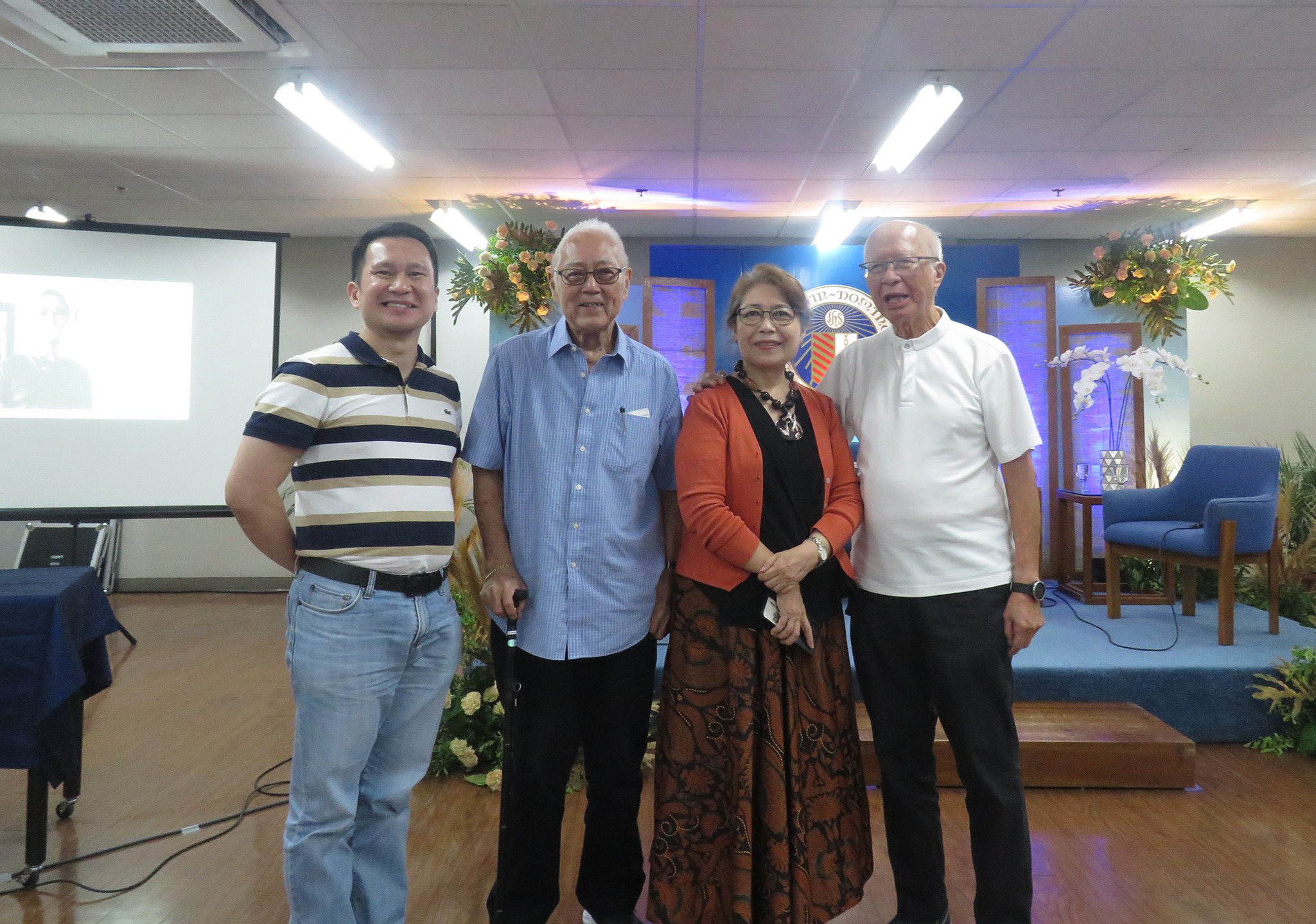 Dr. Guerrero, Fr. Ting Samson SJ, Fr. Ben Nebres SJ, and Dr. Vilches