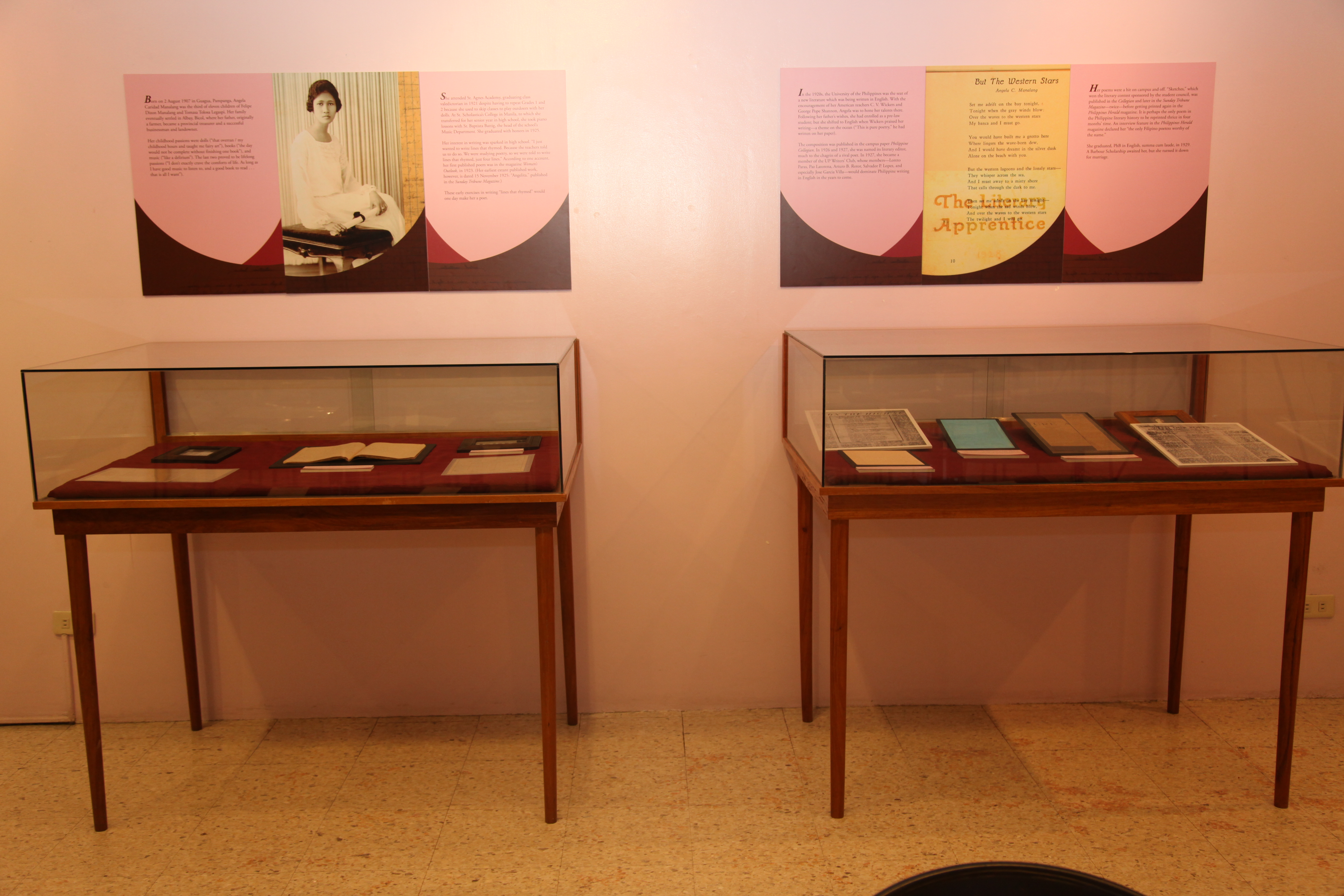 Part of the exhibit for 2015 Awardee Angela Manalang-Gloria