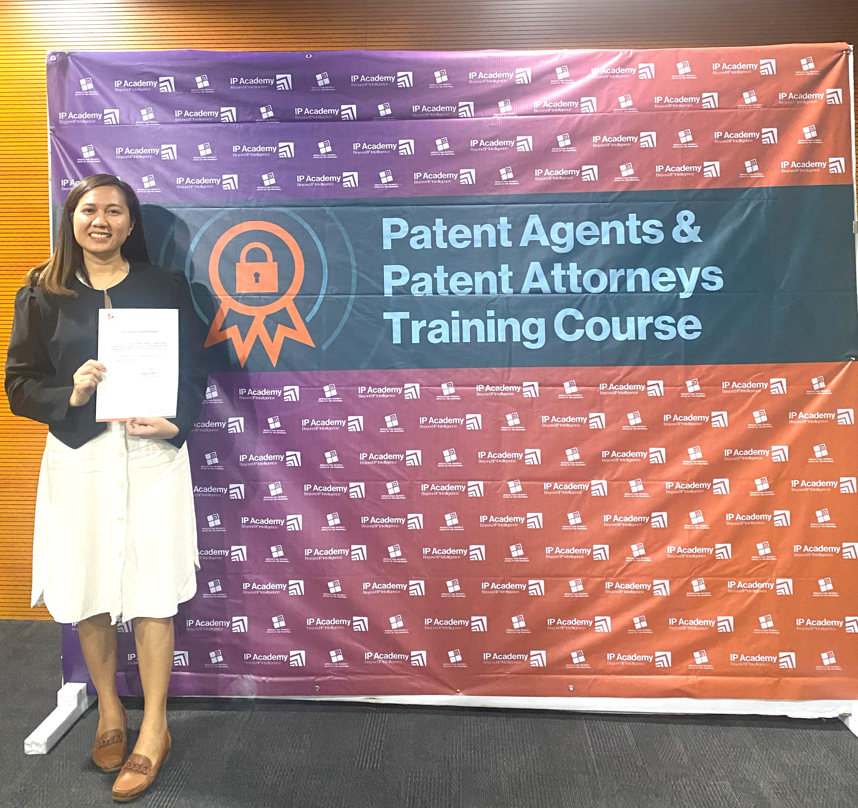Image: Ms Vanessa Malapit of AIPO attending the Patent Agents and Attorneys Training Course.
