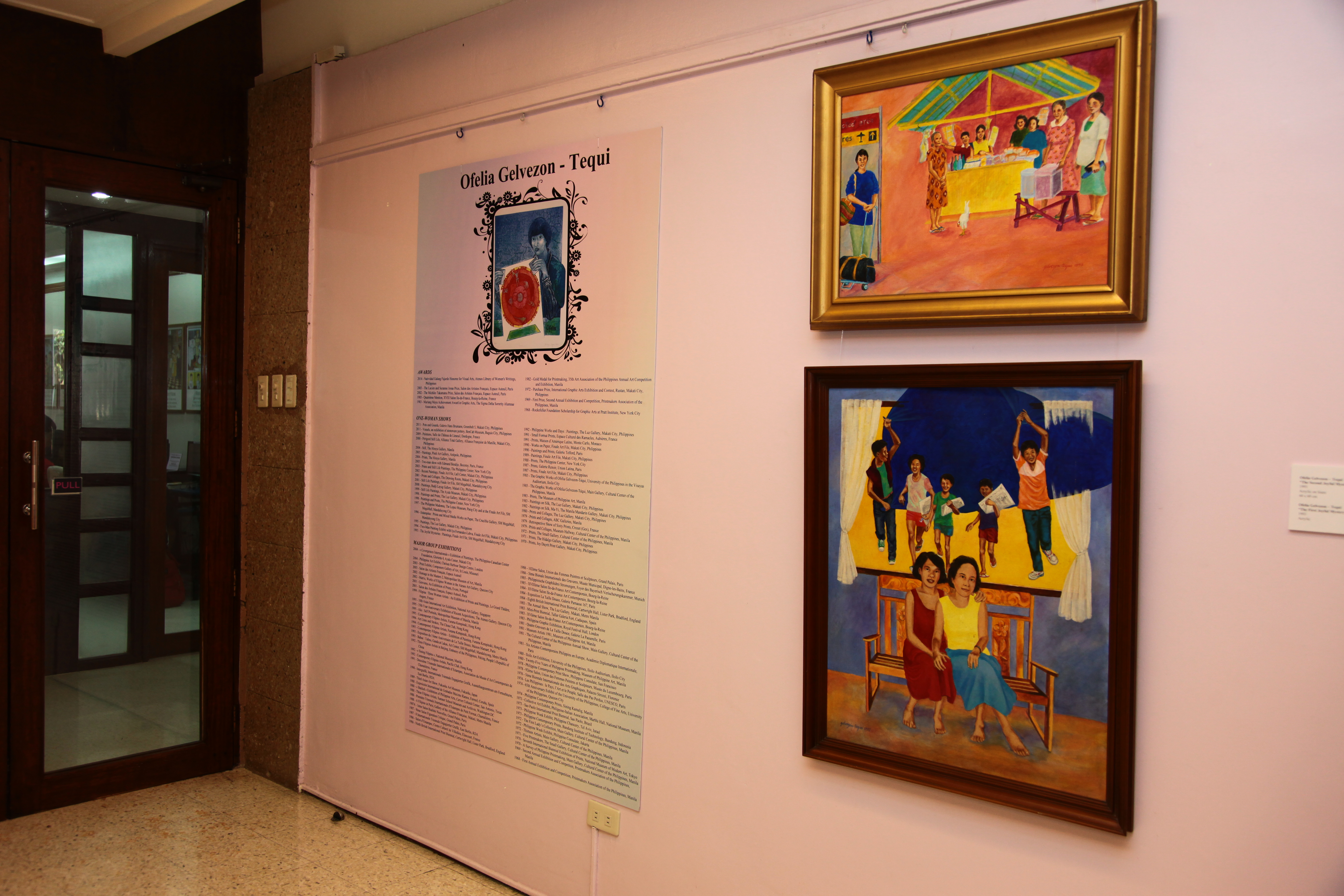 Some of the works featured in Ofelia Gelvezon-Tequi’s exhibit as the 2014 NGF Awardee. 