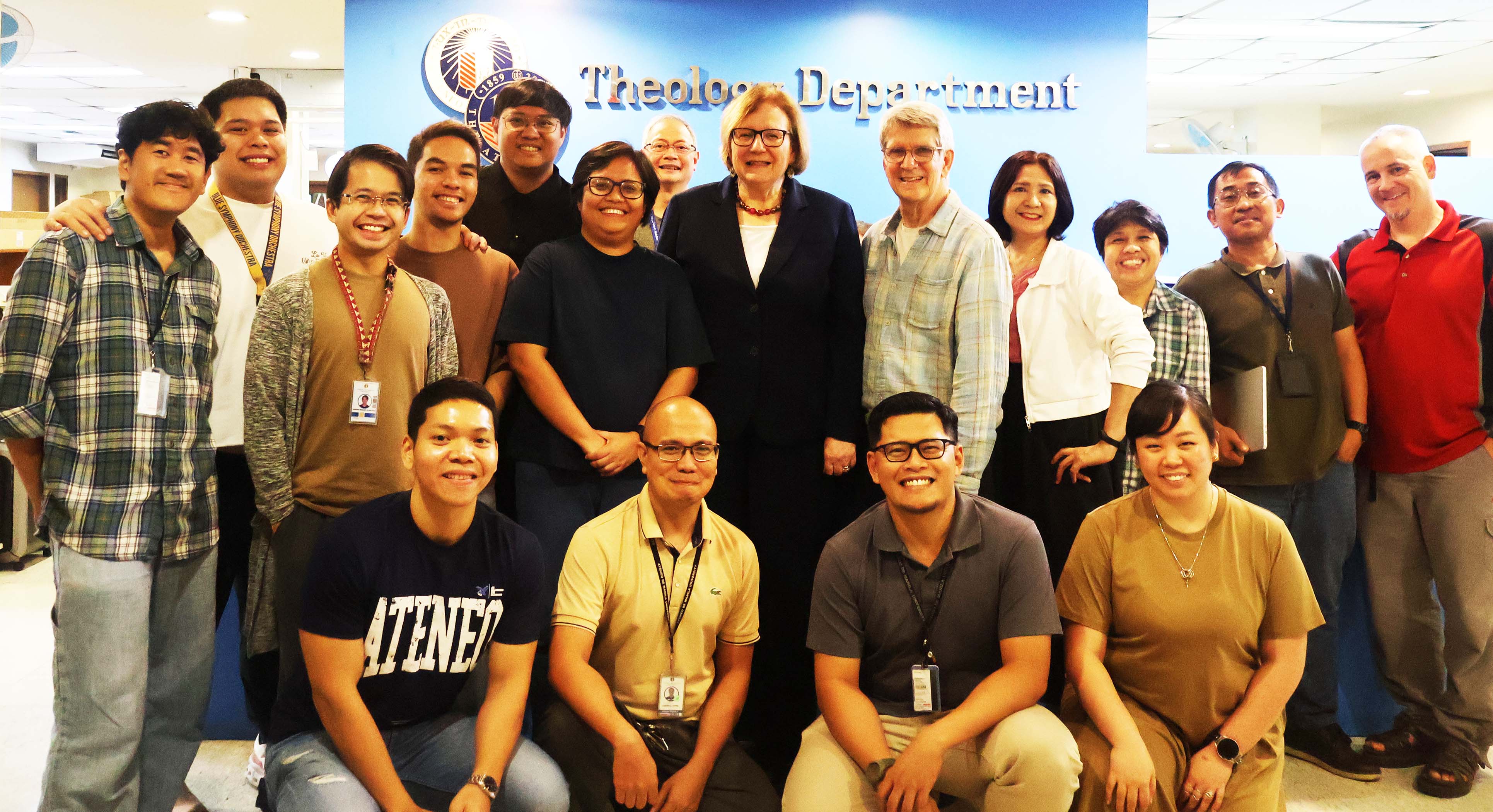 Department of Theology faculty with the Hinzes