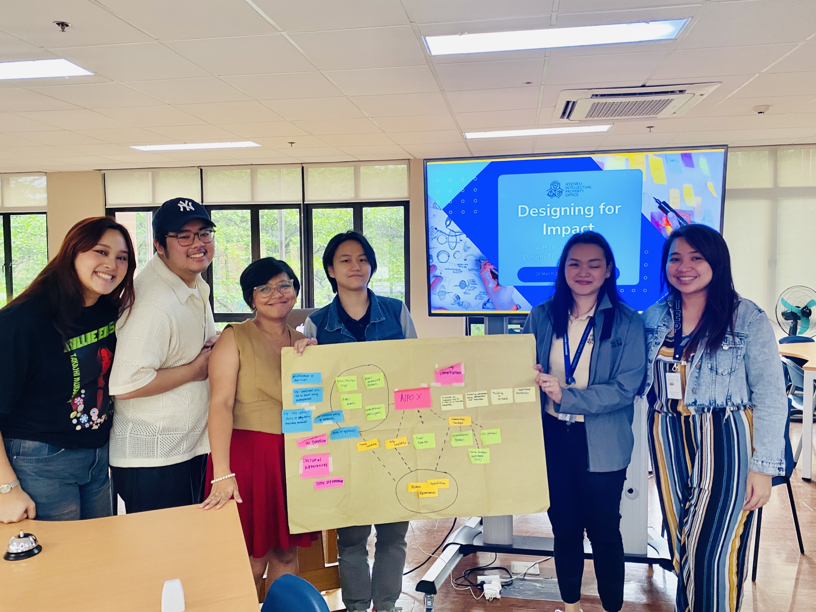 AIPO X team members with their expanded worksheet output