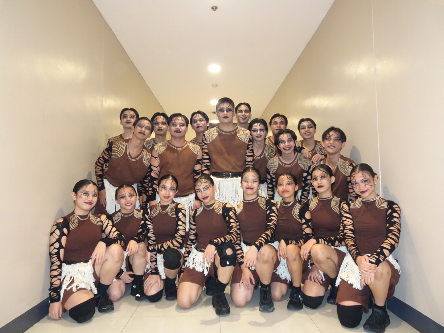 Front row from left: Allie Bartolome, Aliyah Pelayo, Elai Alicias, Leyna Alcain, Ali Samaniego, Jean Justo, Reine Rivera, Mia Gaite; middle row from left: Liam Francisco, Enzo Anuada, Roque Bonifacio, Audie Secerio, Paco Pacis, Wackyboy Buenaventura; back row from left: Liam Hernandez, Ezek Porta, Jamie Linco, Ethan Velardo, Enzo Valencia, and Jam Alampay.