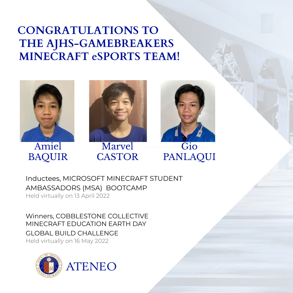 (L-R) Amiel Baquir, Marvel Castor, Gio Panlaqui 