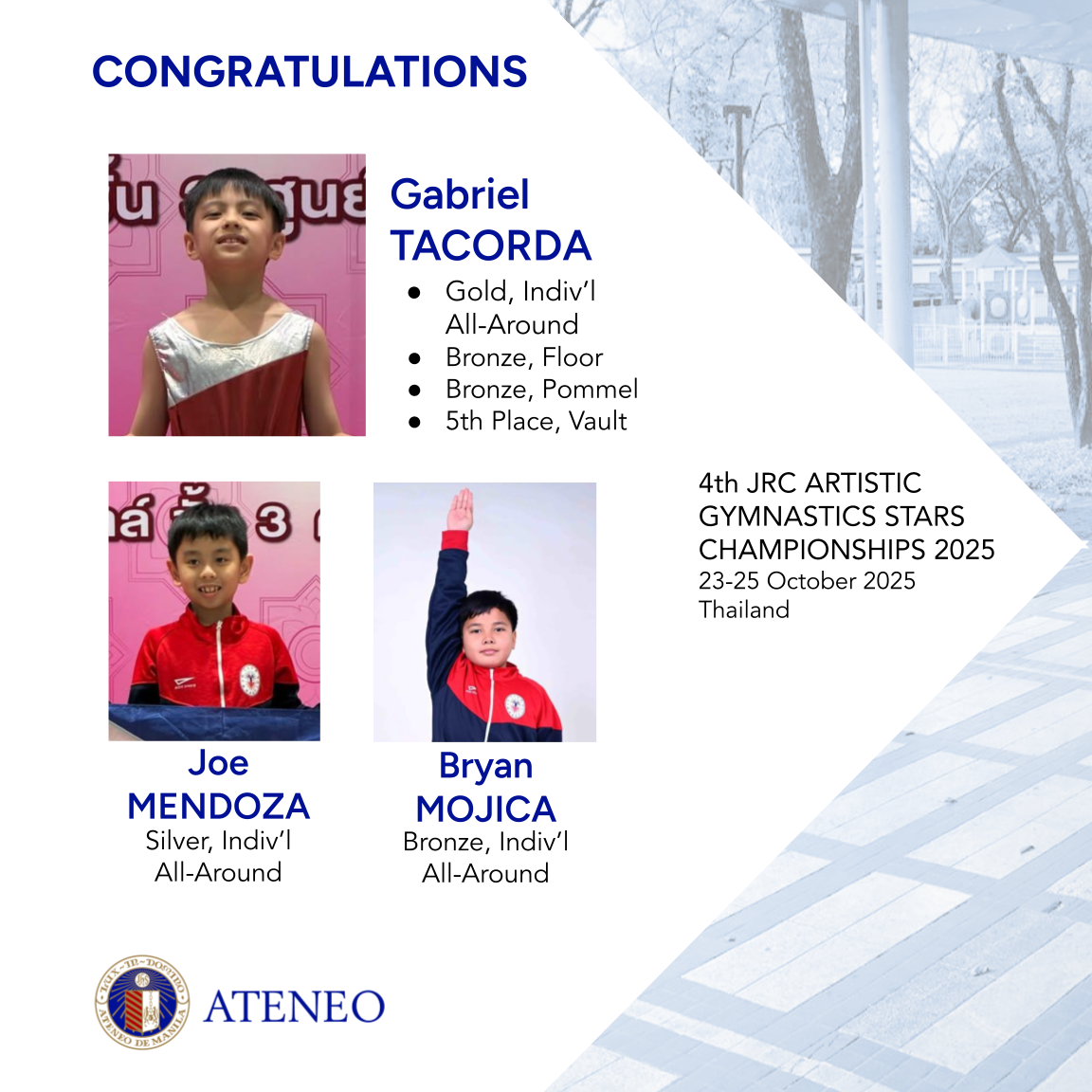 Gabriel Tacorda, Joe Mendoza, Bryan Mojica