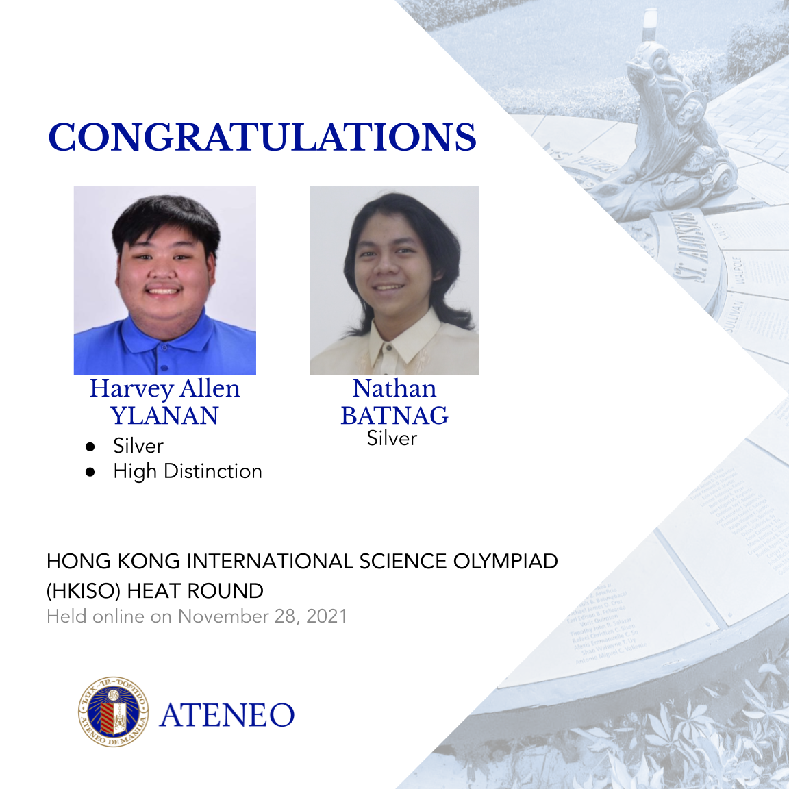 Harvey Allen Ylanan (left) and Nathan Batnag 