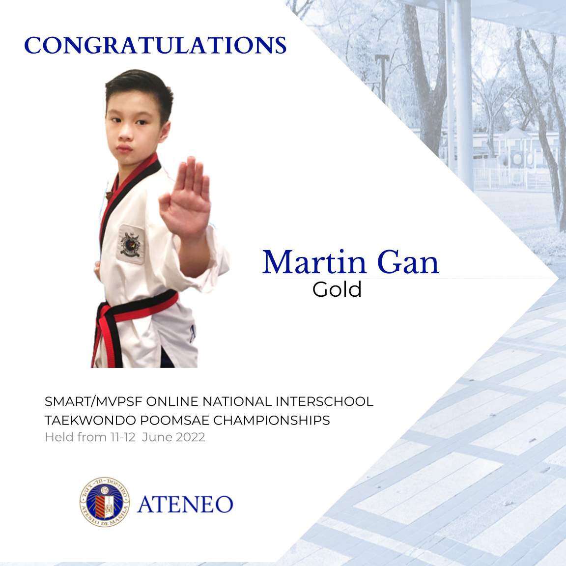 Gold medalist Martin Gan 