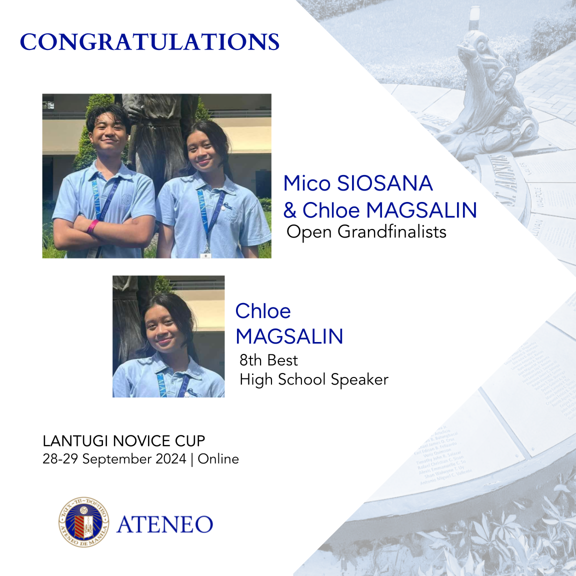 Mico Siosana and Chloe Magsalin 