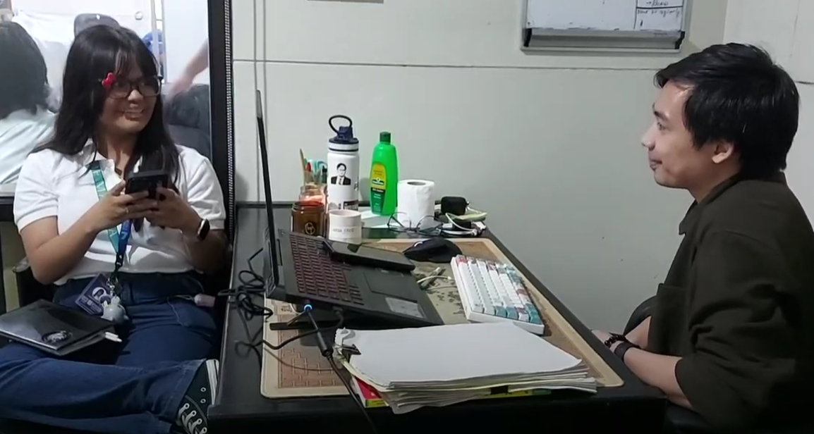 Lucia shares her plans for the grade 7 batch project with ACO moderator Julio Morato 