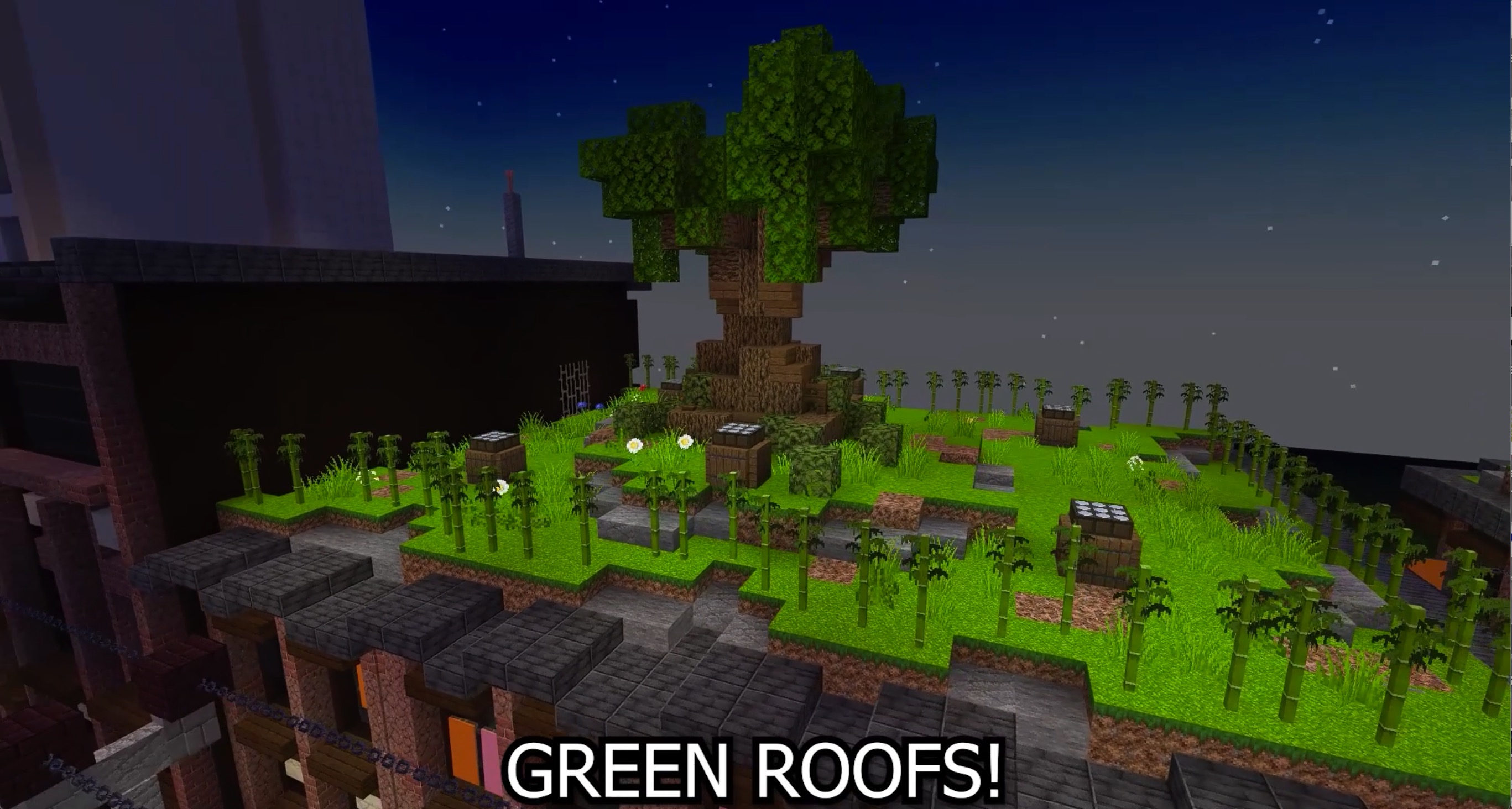 Green roofs result in less carbon emission, more effective ventilation, and better flood management. (Screenshot) 