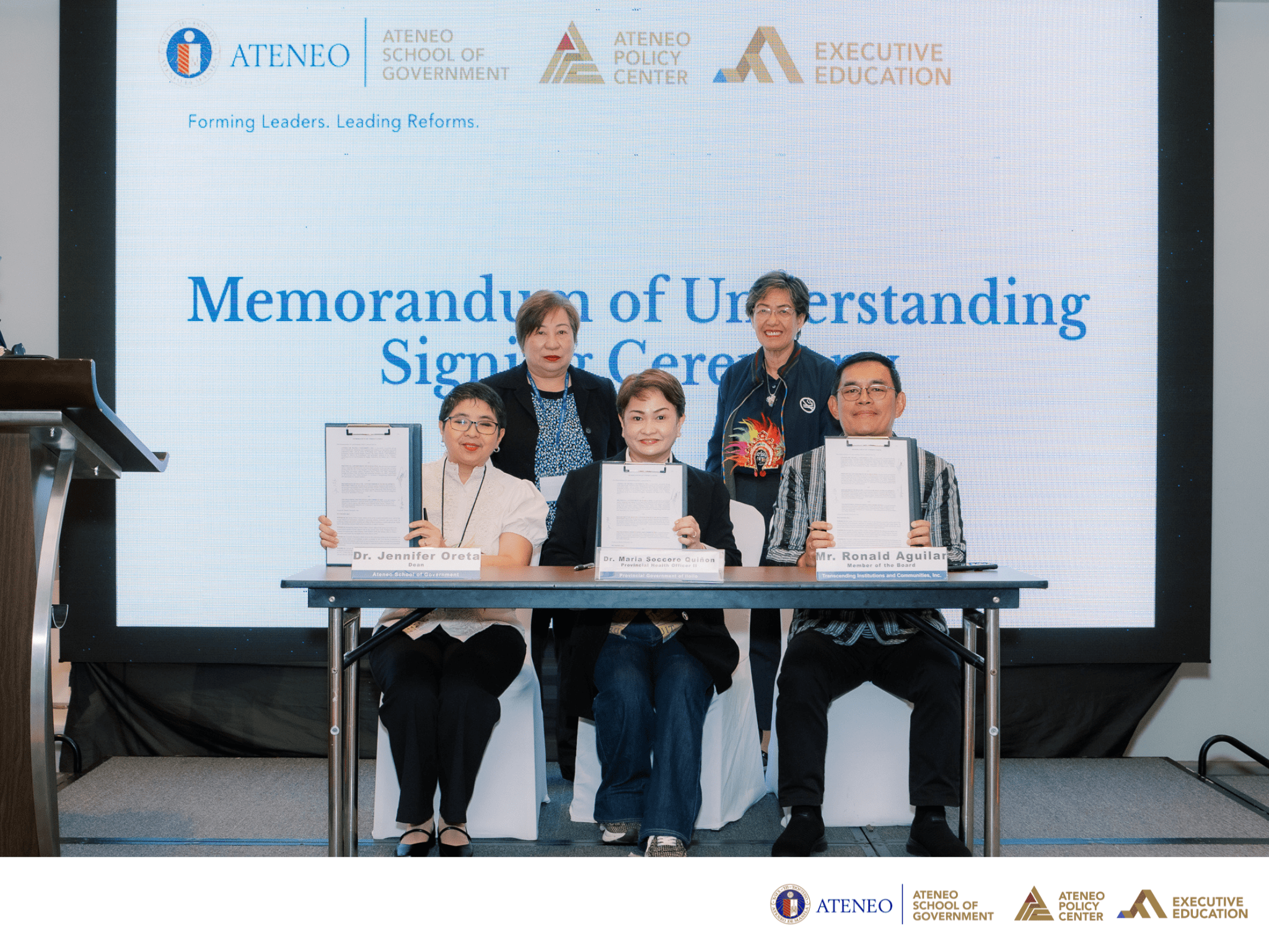 Ateneo School of Government Partners with Provincial Government of Iloilo and Transcending Institutions and Communities, Inc. to Strengthen Local Health Governance