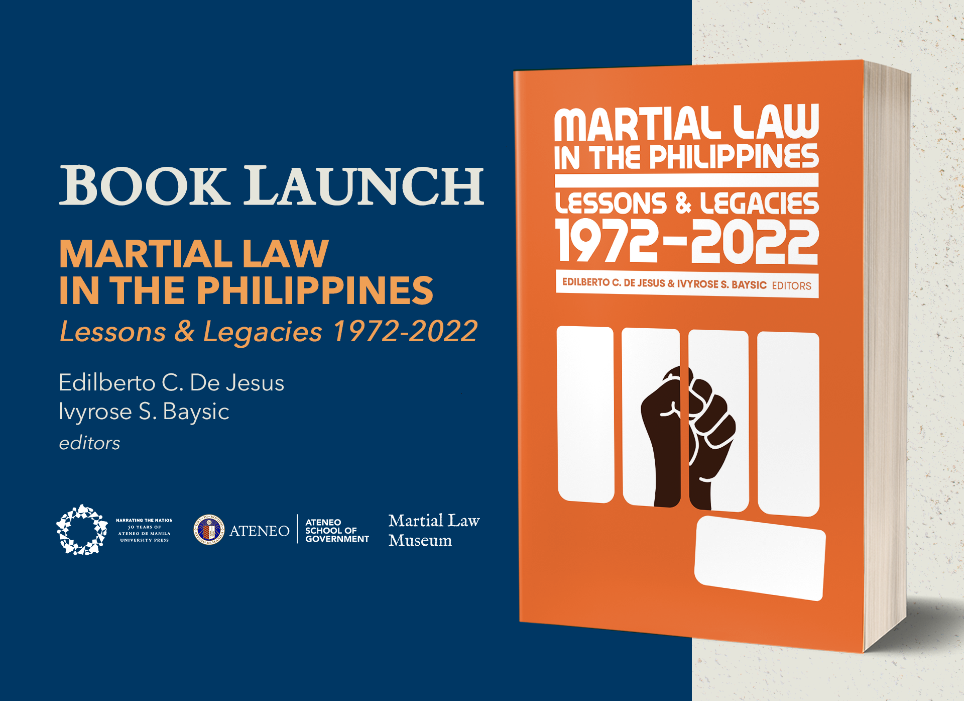 Book launch of Martial Law in the Philippines: Lessons & Legacies, 1972-2022