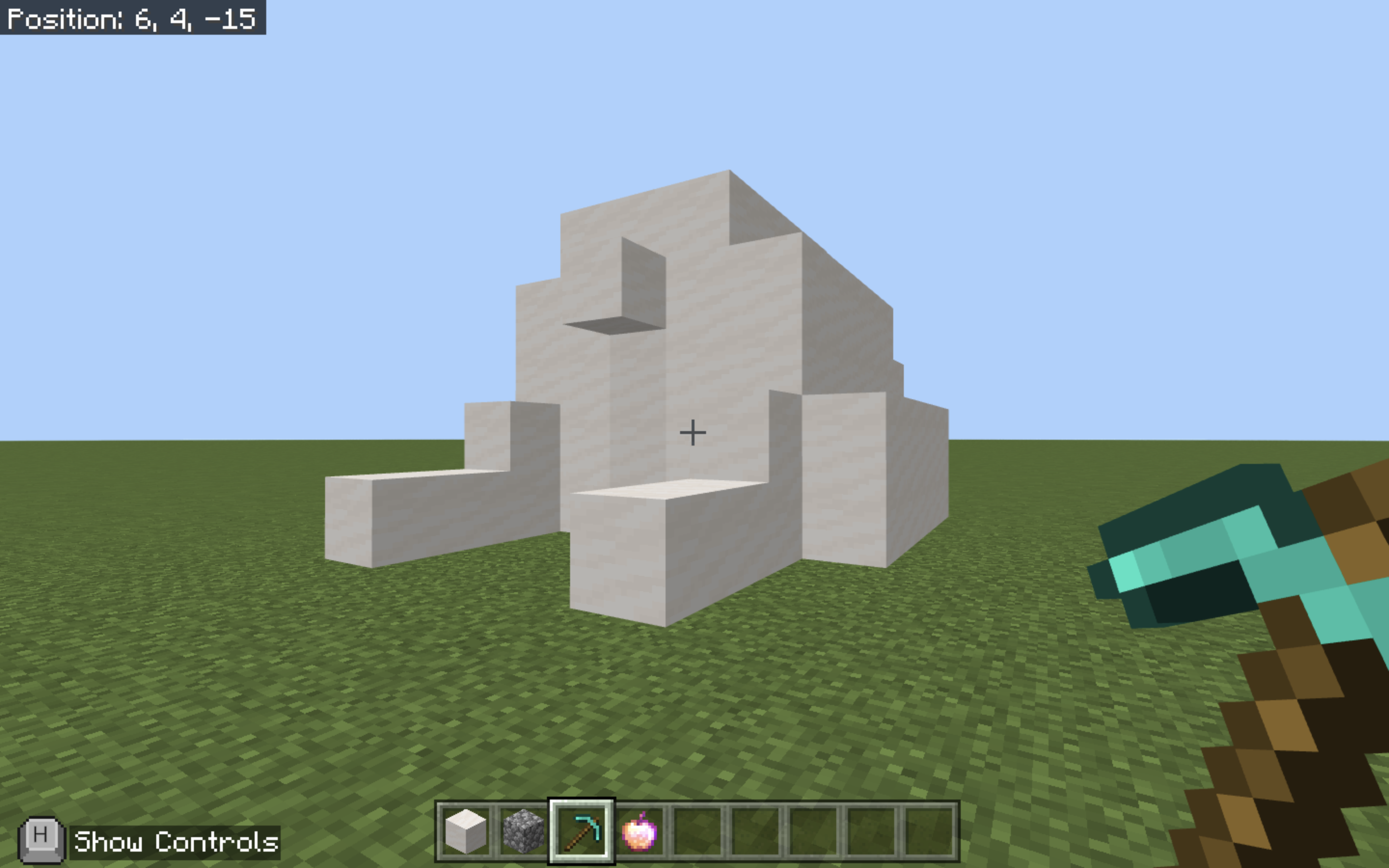 An AJHS student’s Minecraft Mole Sculpture creation 