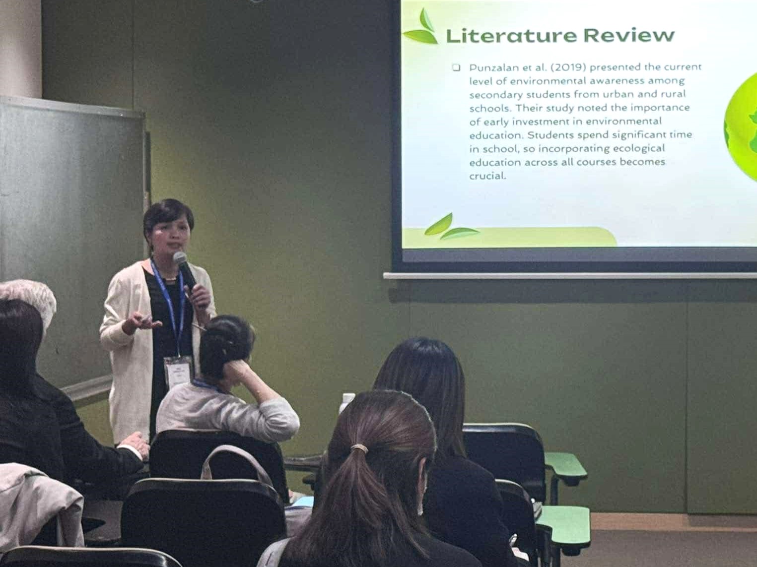 Ms. Ilao during the actual presentation of the paper.