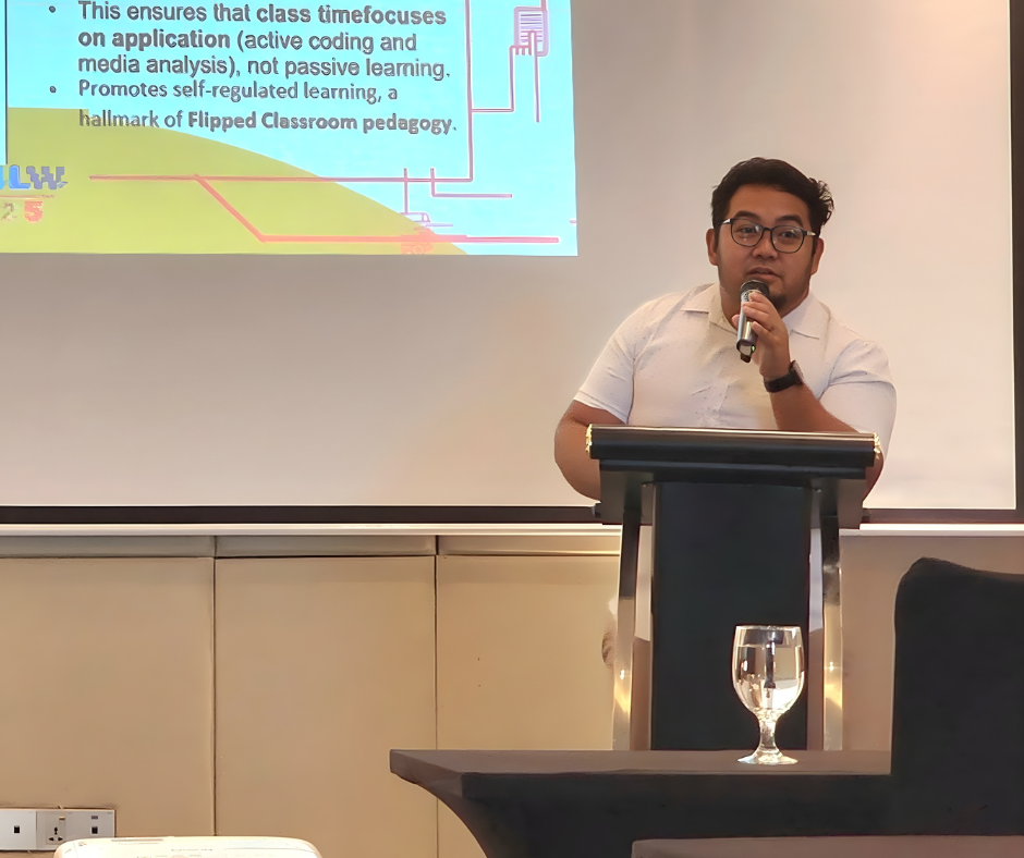 Mr Arvin Villamil presents his lesson plan 