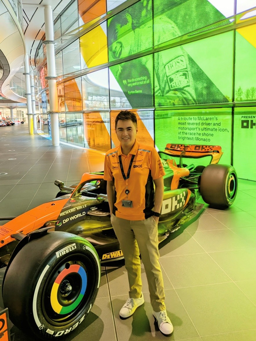 Neil Limbaga with a McLaren icon