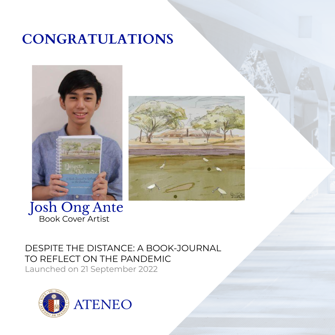 Pubmat of Josh Ong Ante posted on the AJHS Facebook page and website in September 2022   