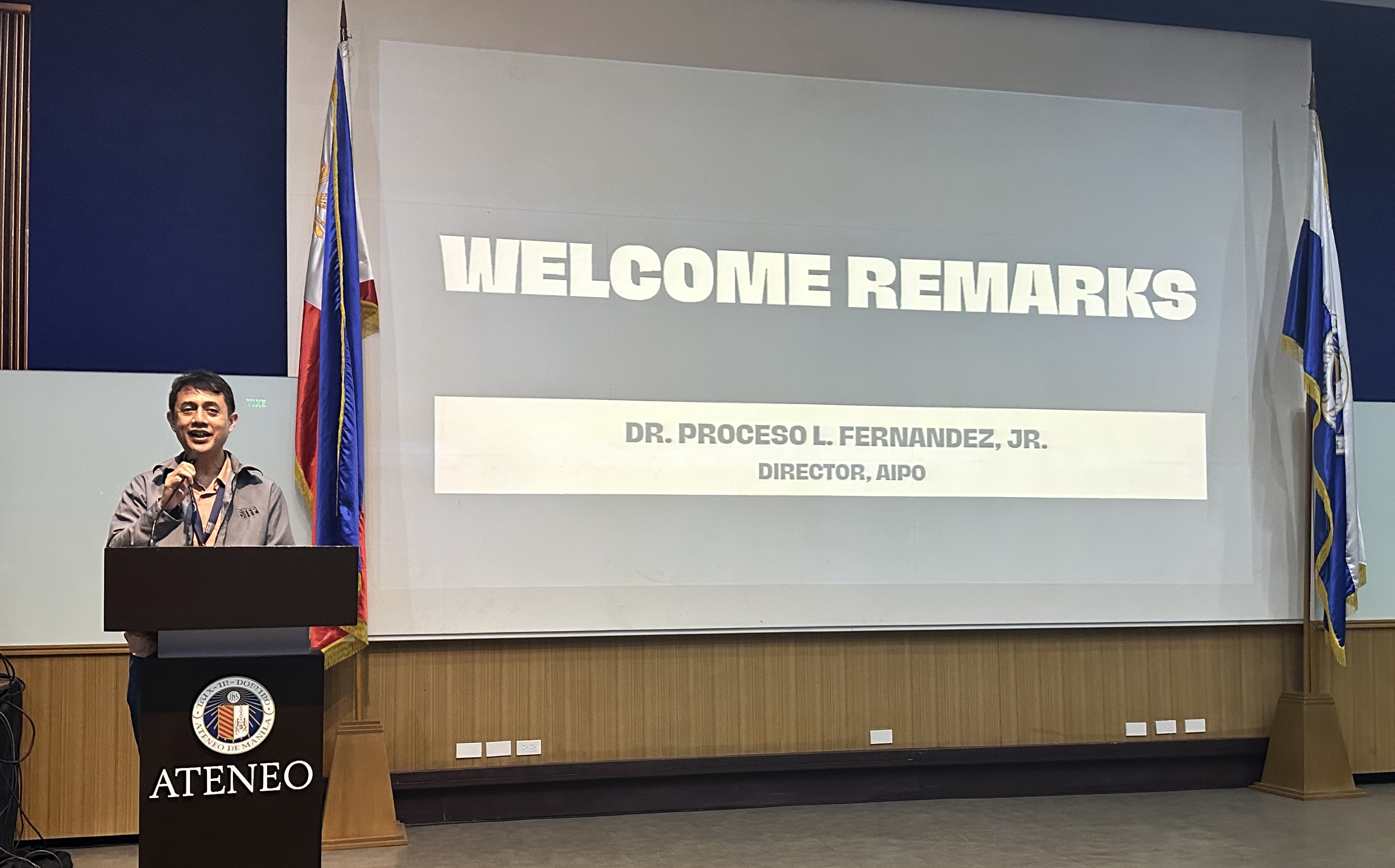 Image: AIPO Director, Dr Processo Fernandez Jr’s Opening Remarks