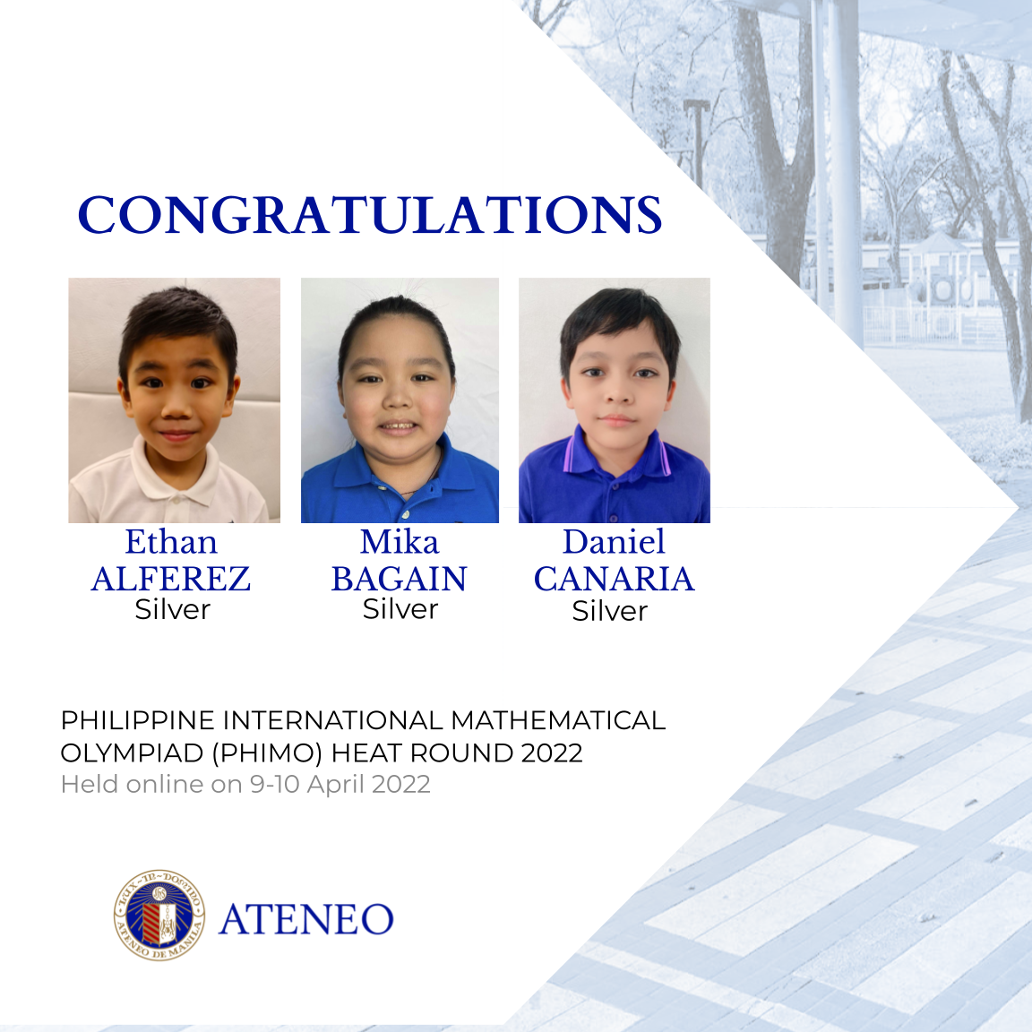 Ethan Alferez, Mika Bagain, Daniel Canaria 